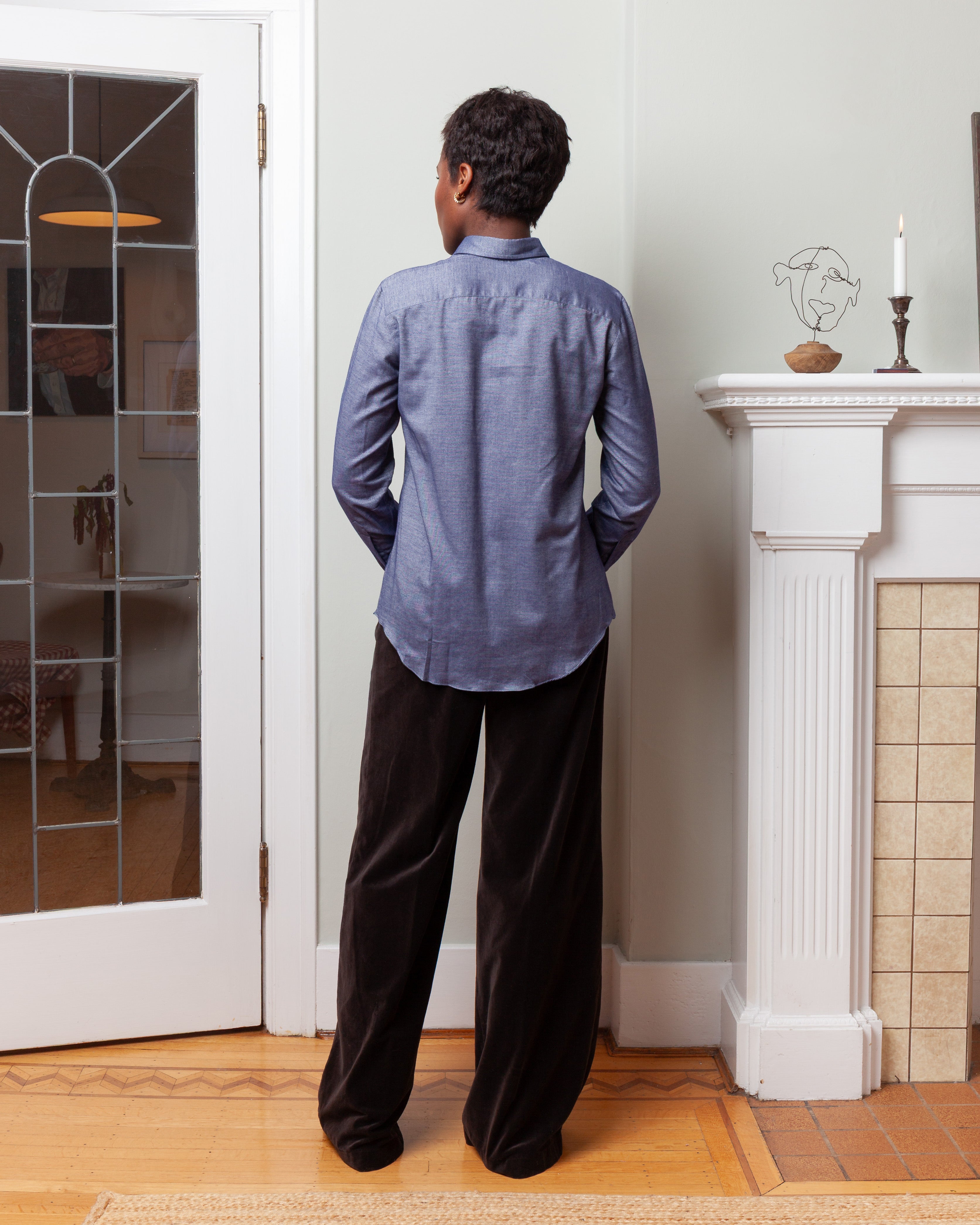 Classic Cotton Shirt - Denim Blue