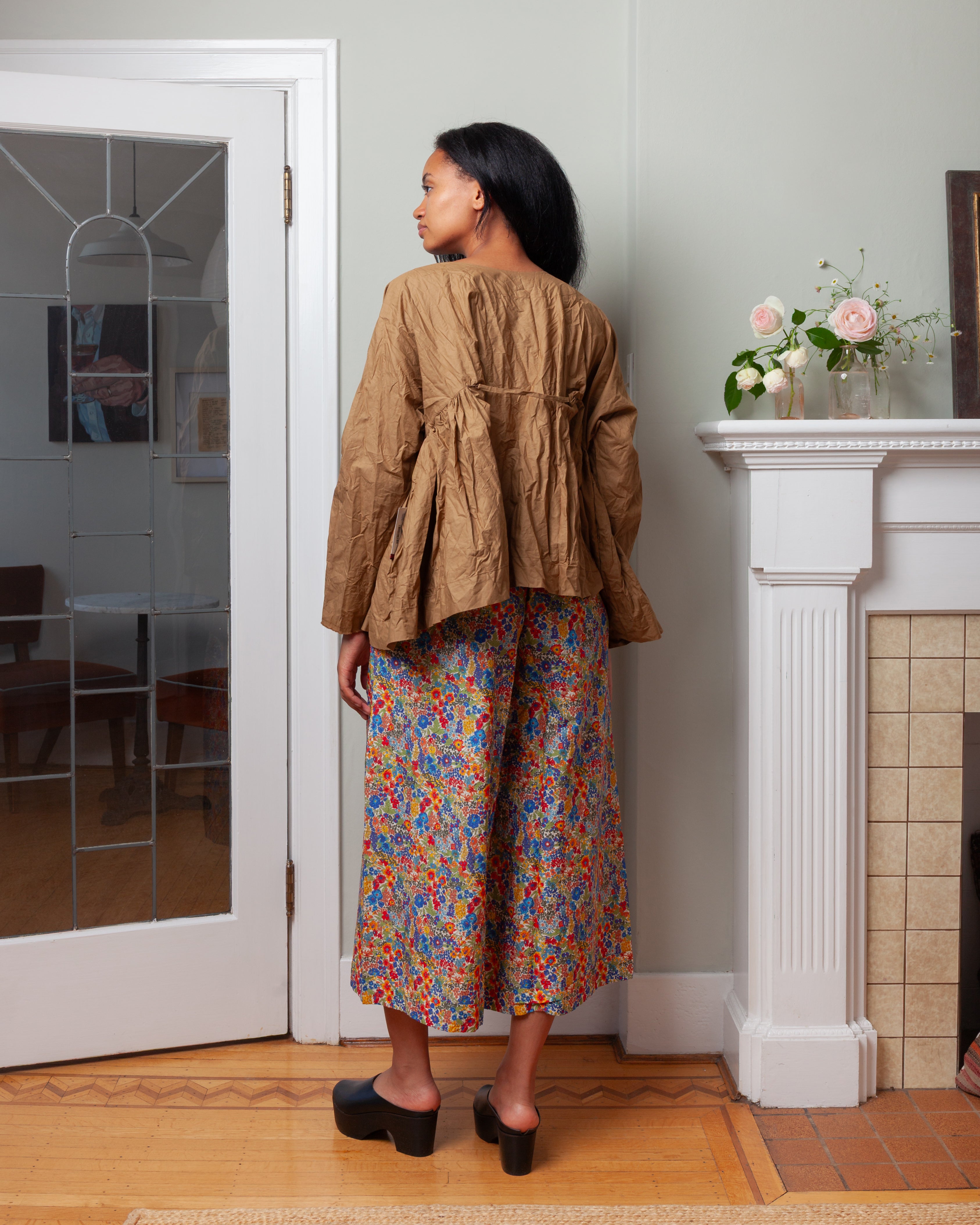 Daniela Gregis-Pantalone Trousers Pigiama Tasche Lavato - Small Flowers-Pants-Boboli-Vancouver-Canada