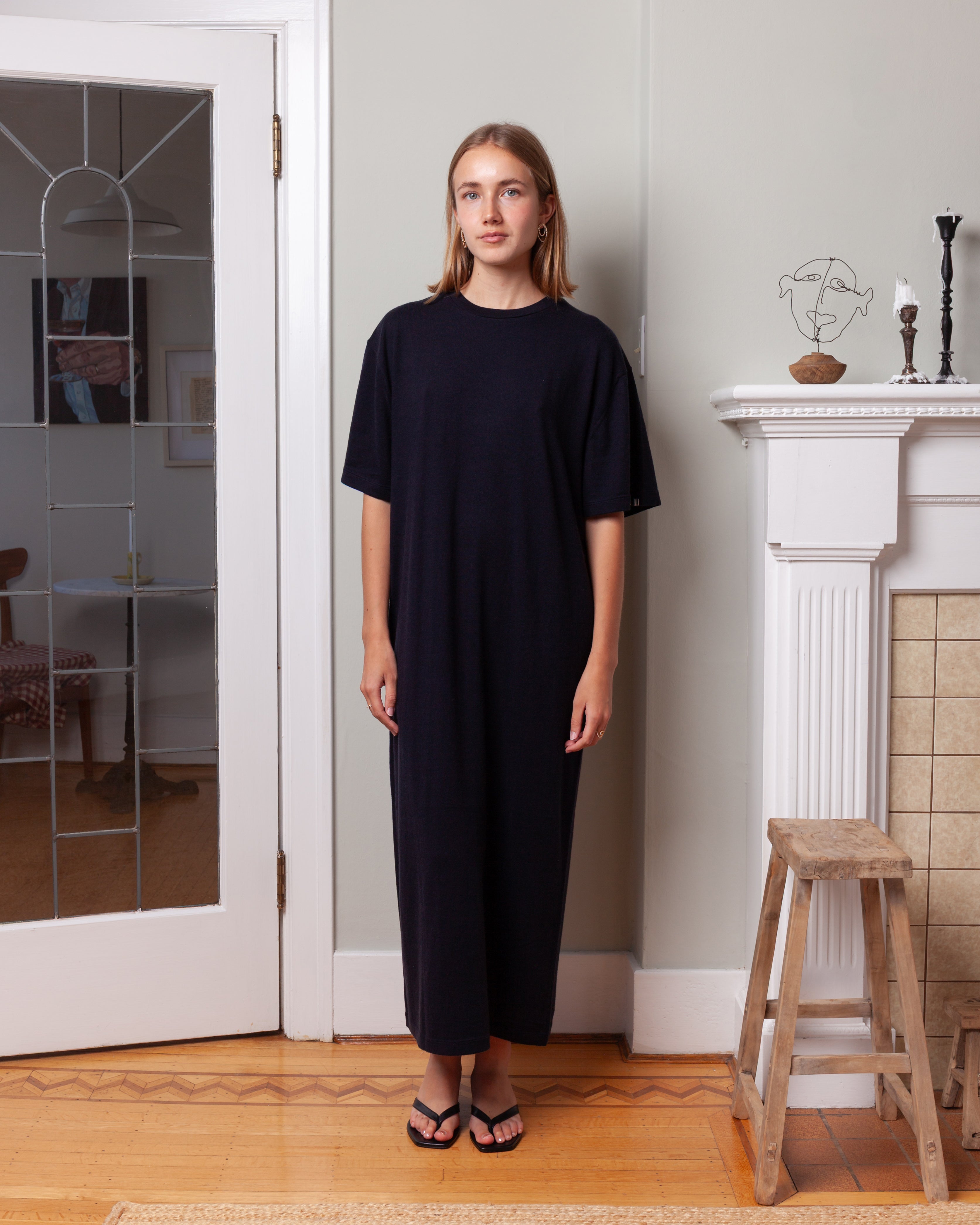 Extreme Cashmere-n°321 Kris Short - Navy Blue-Dresses-Boboli-Vancouver-Canada