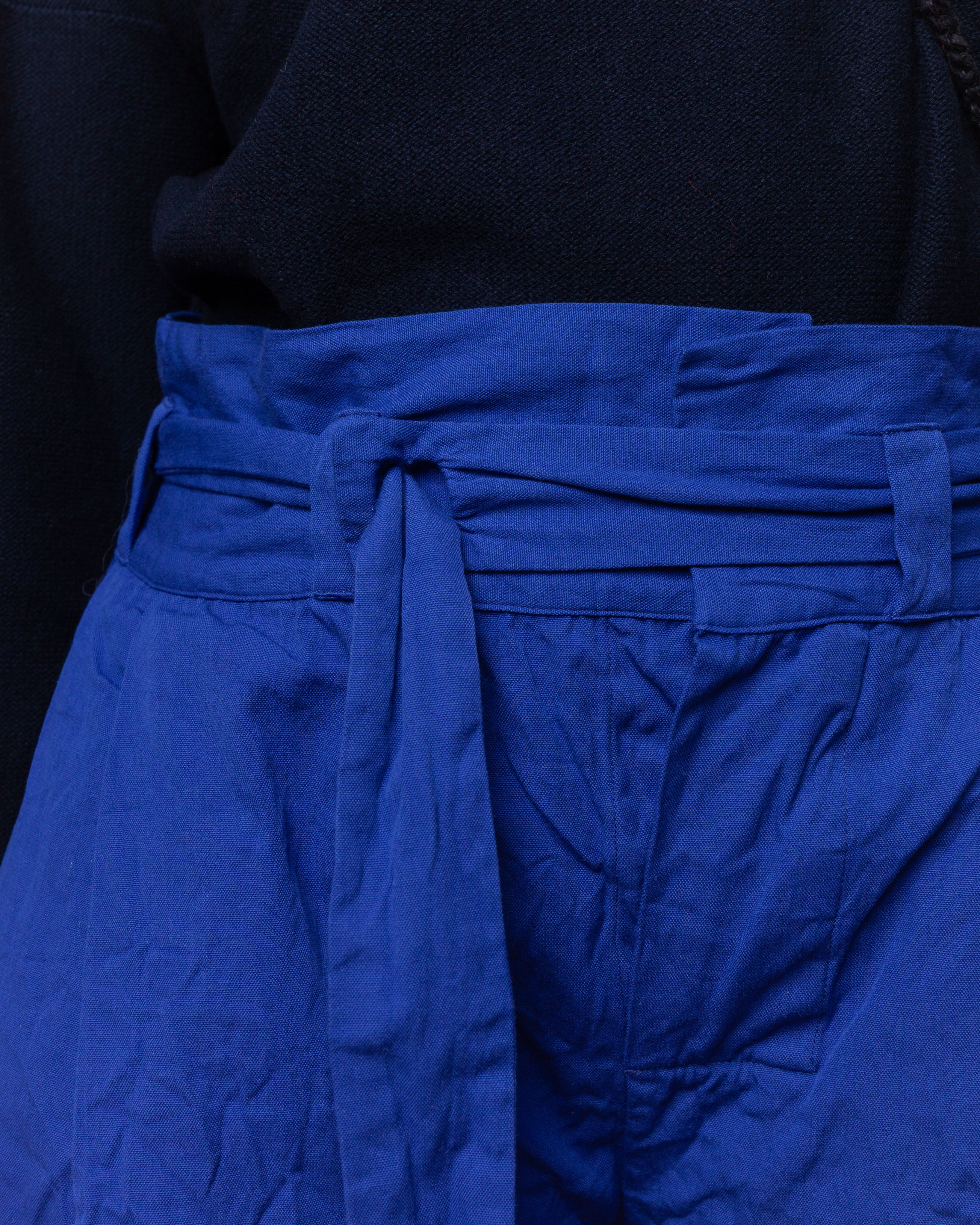 Daniela Gregis-Washed Two-Fold Trousers - Electric Blue-Pants-Boboli-Vancouver-Canada