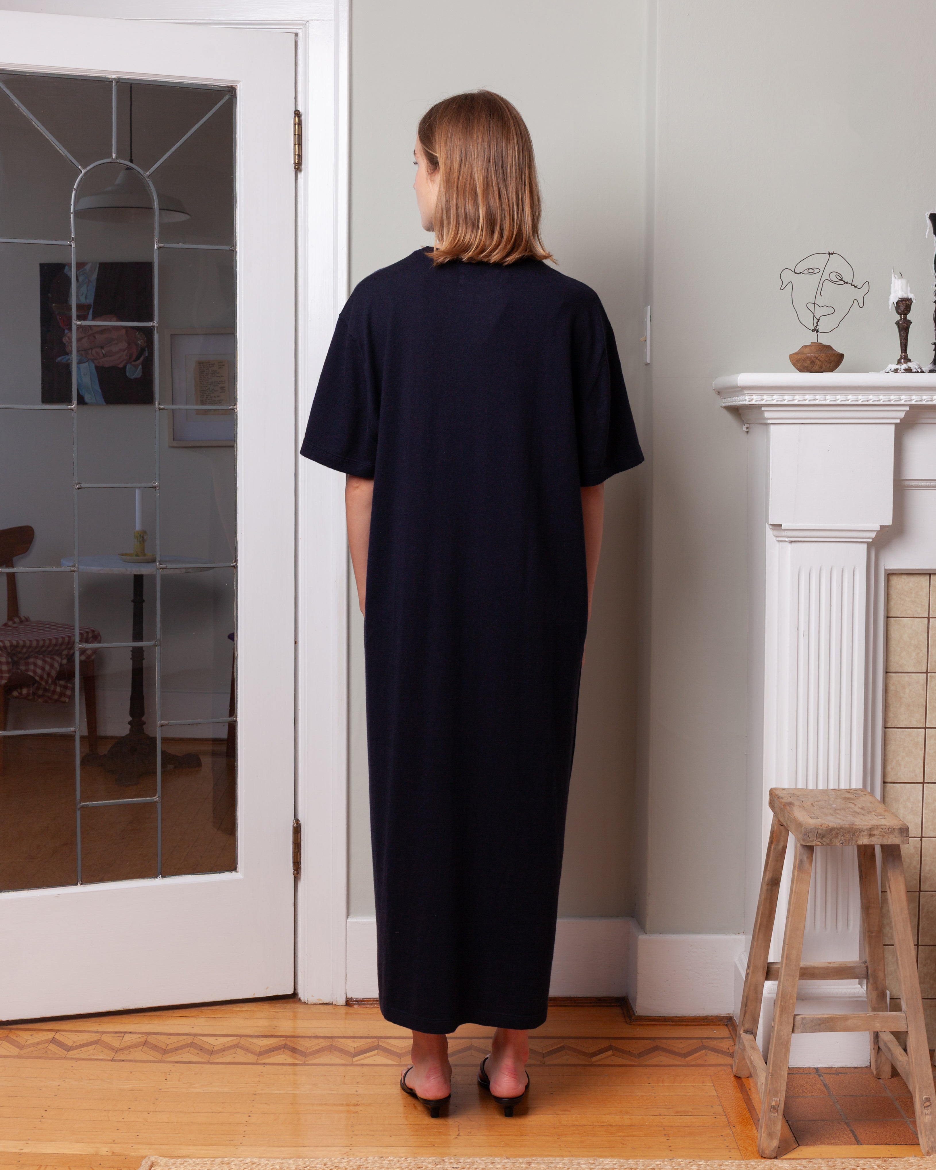Extreme Cashmere-n°321 Kris Short - Navy Blue-Dresses-Boboli-Vancouver-Canada