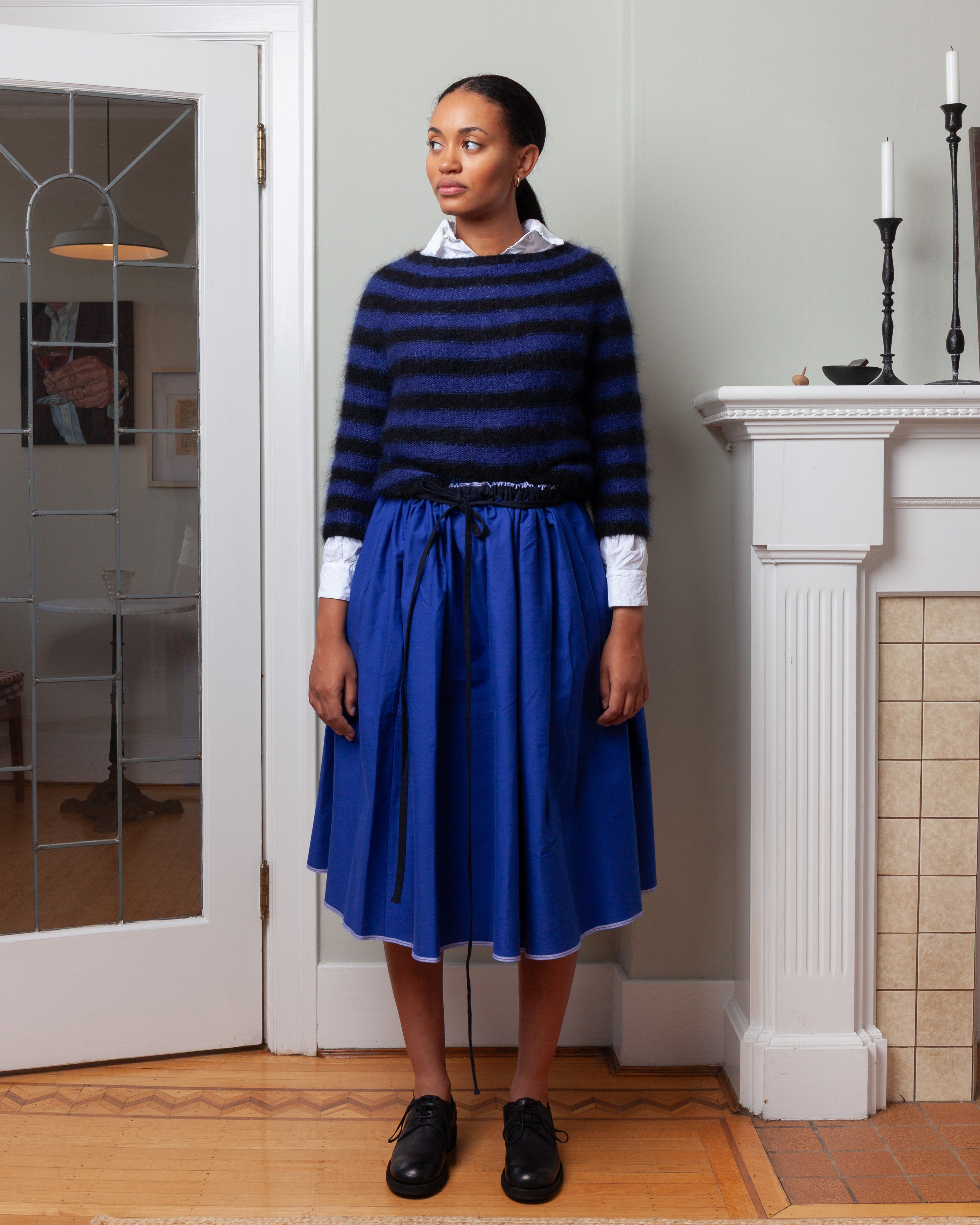 Daniela Gregis-Indigo Skirt - Navy/Electric Blue-Skirts-Boboli-Vancouver-Canada