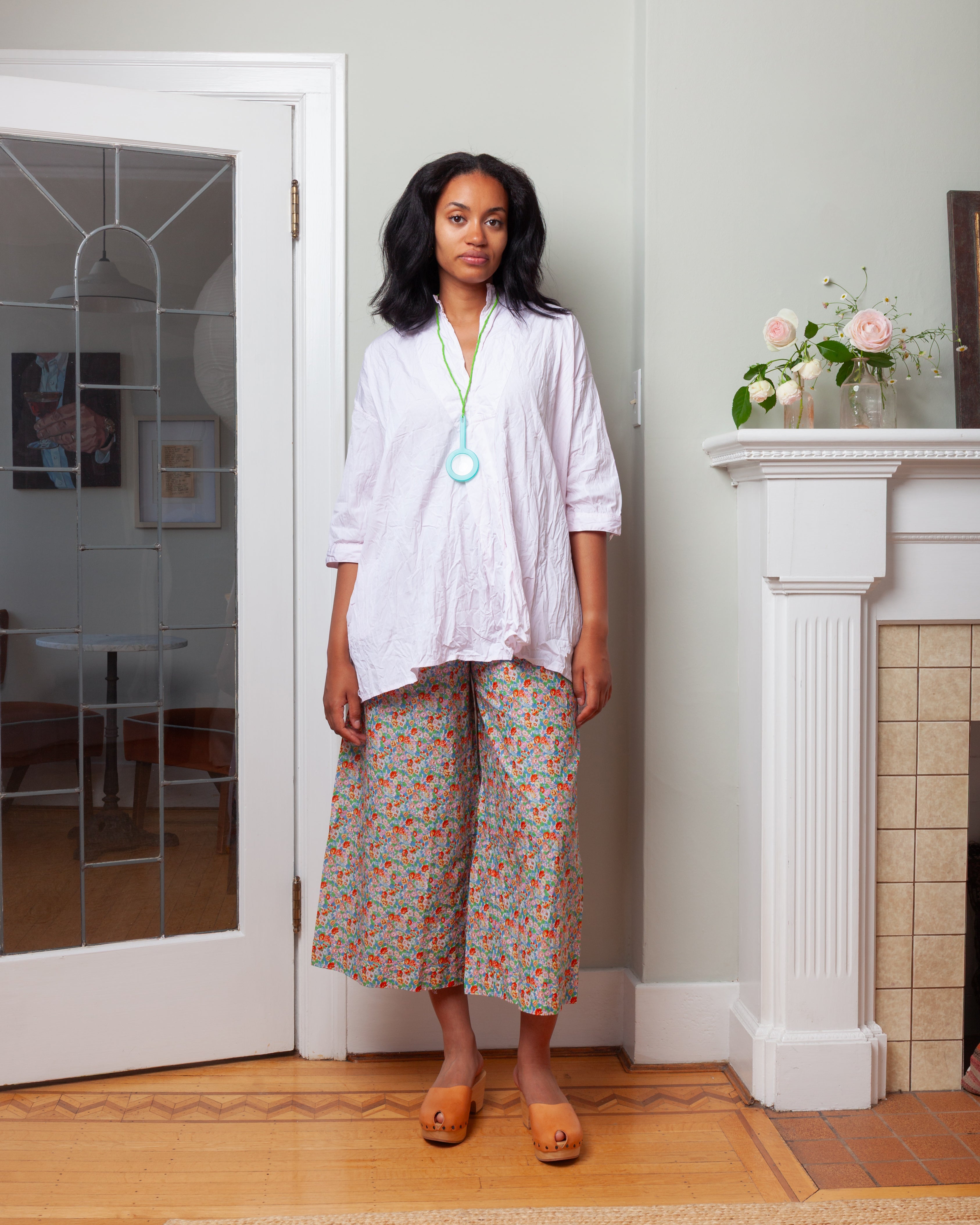 Daniela Gregis-Camicione Shirt Kora Estate Lavato - Pink Stripes-Shirts-Boboli-Vancouver-Canada