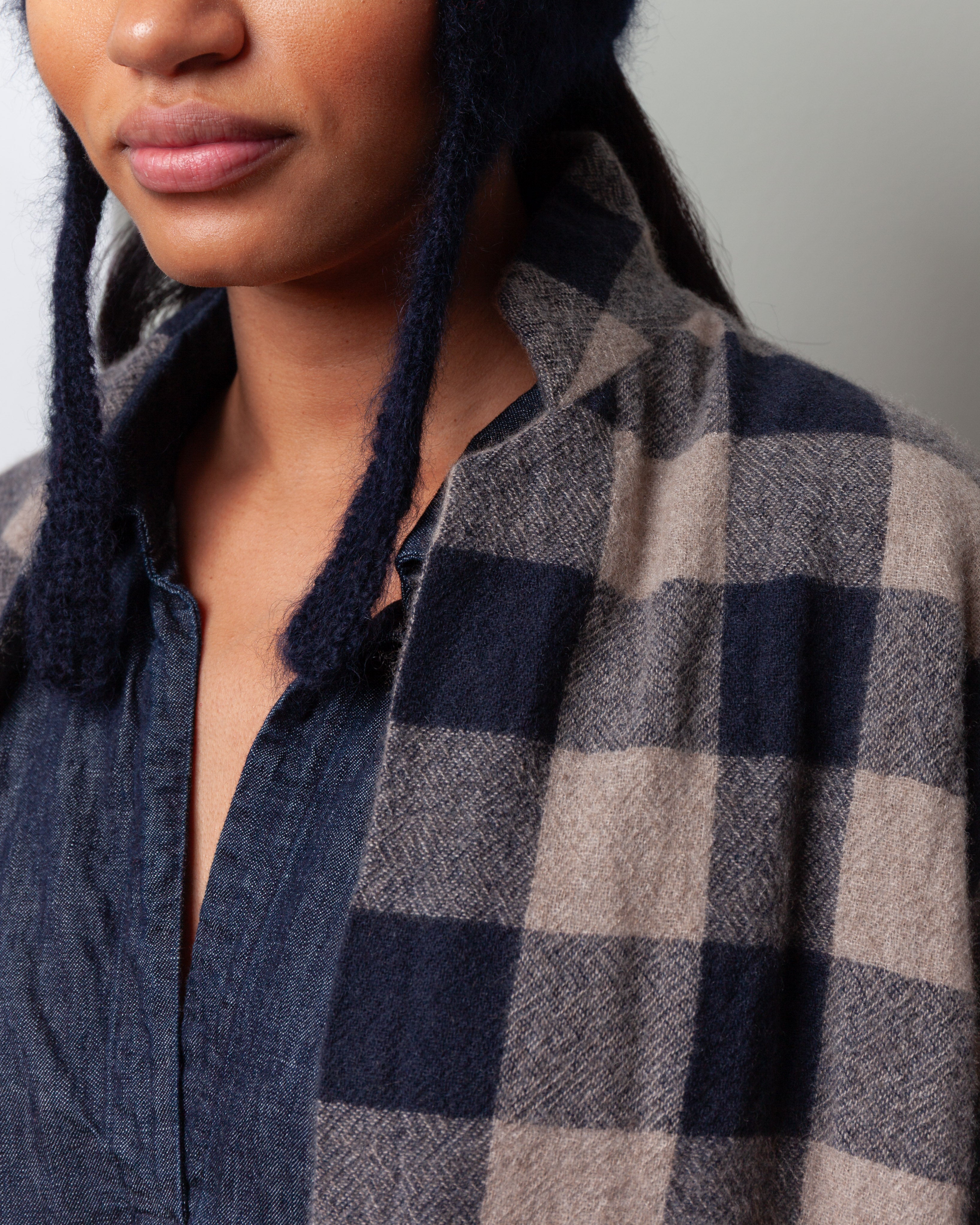 Hand-Knitted Hat - Dark Blue