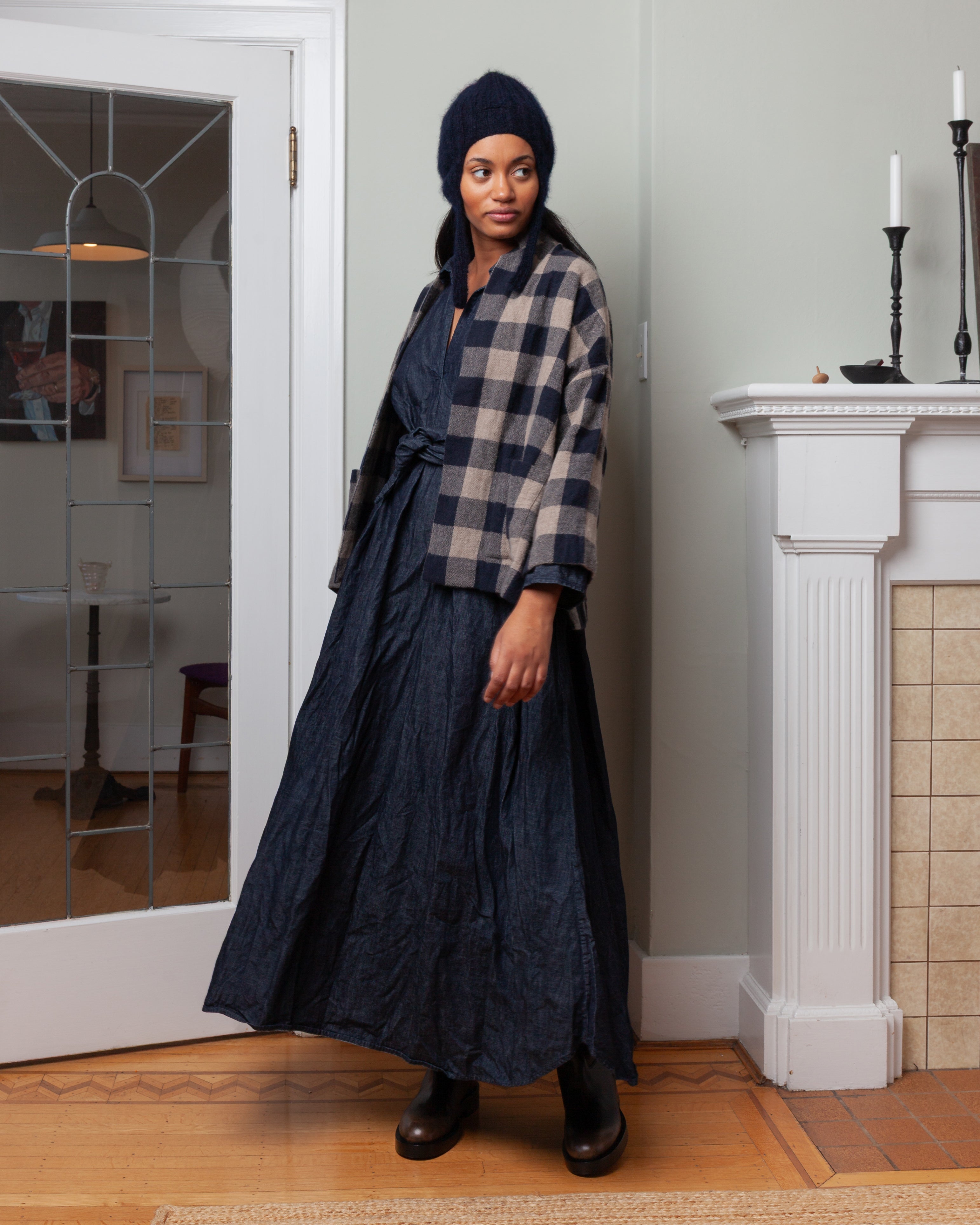 Hand-Knitted Hat - Dark Blue