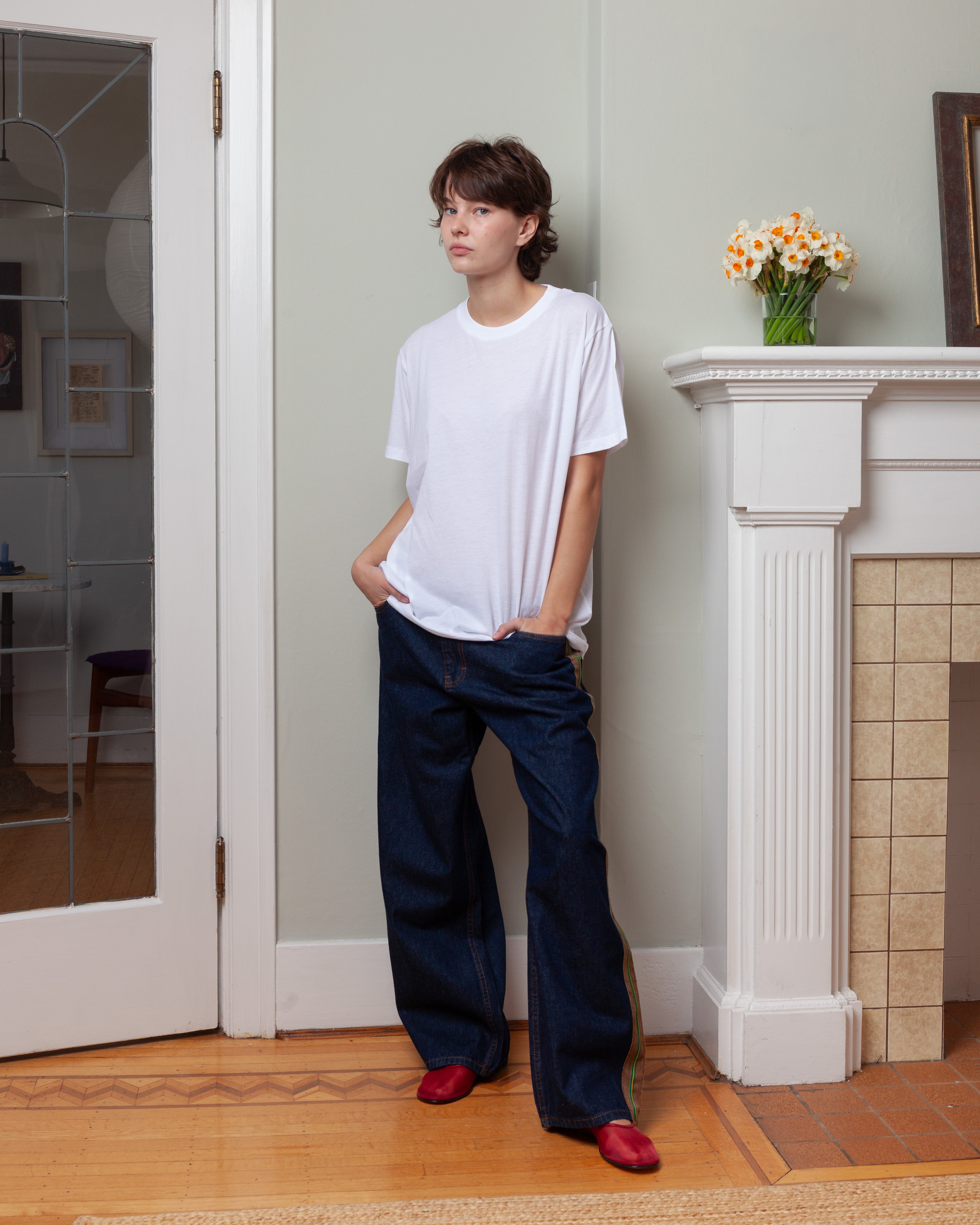 Round Neck S.S. T-Shirt - White