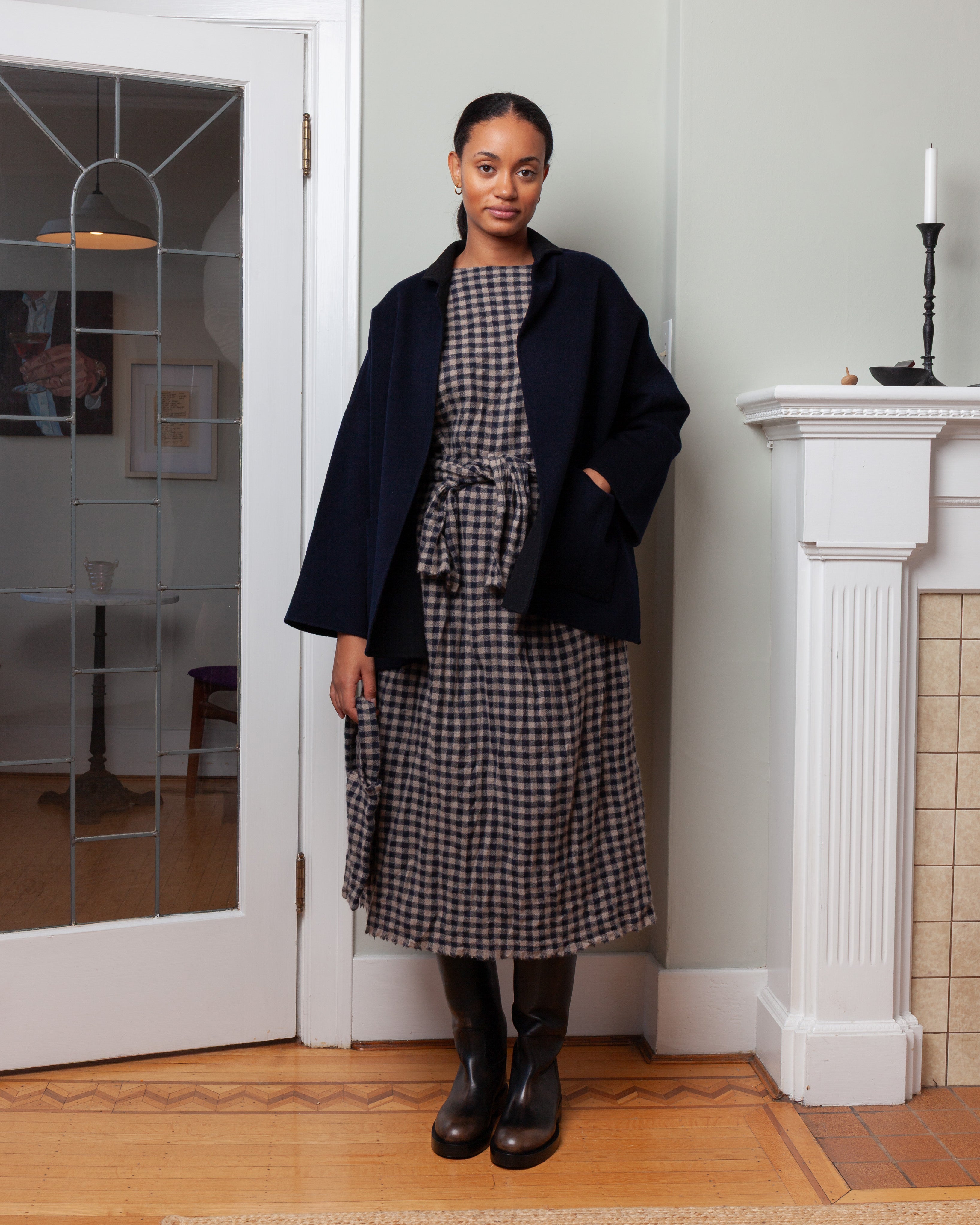 Daniela Gregis-Gladiolus Double Jeroni Jacket - Blue Black-Jackets-Boboli-Vancouver-Canada