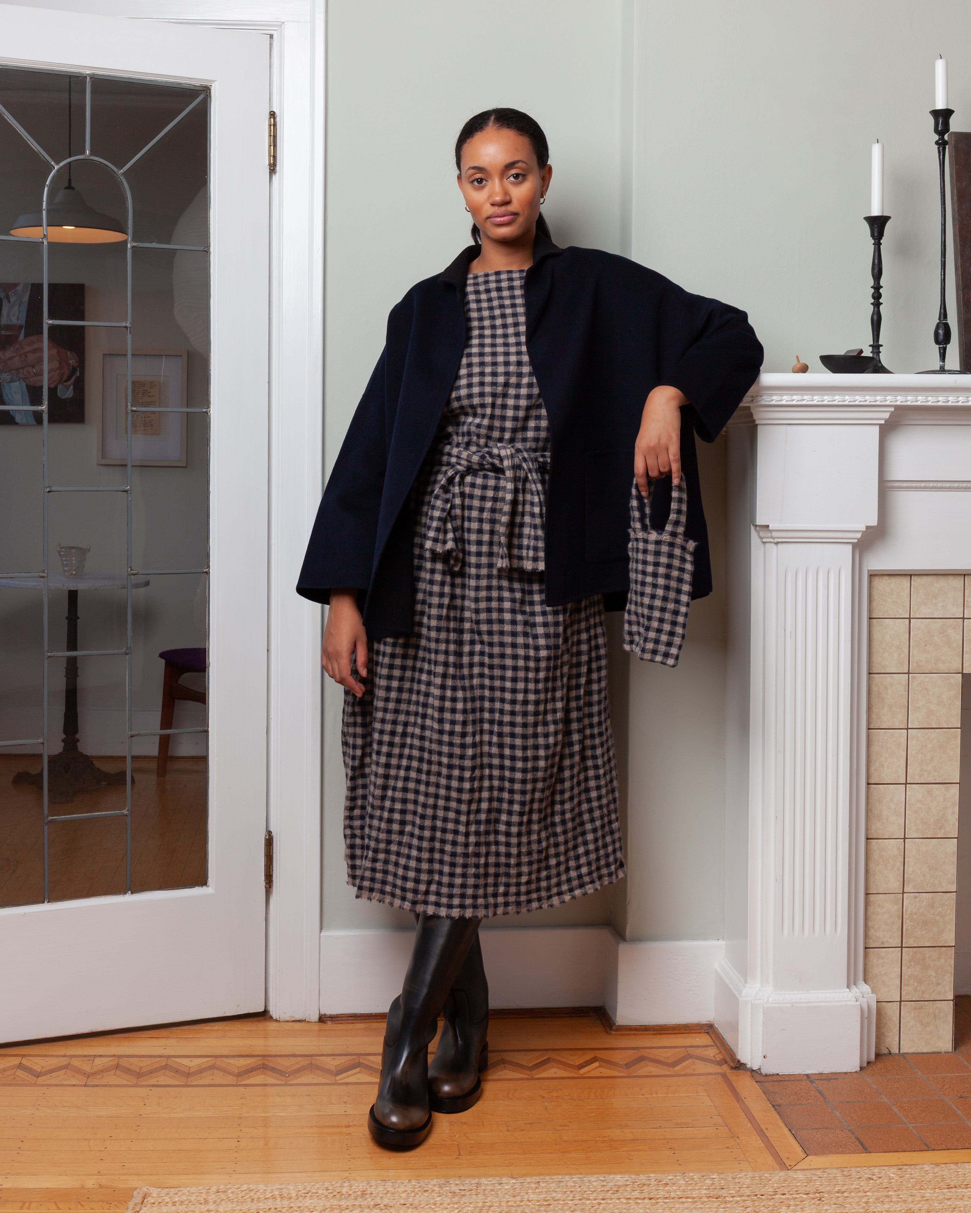 Daniela Gregis-Gladiolus Double Jeroni Jacket - Blue Black-Jackets-Boboli-Vancouver-Canada