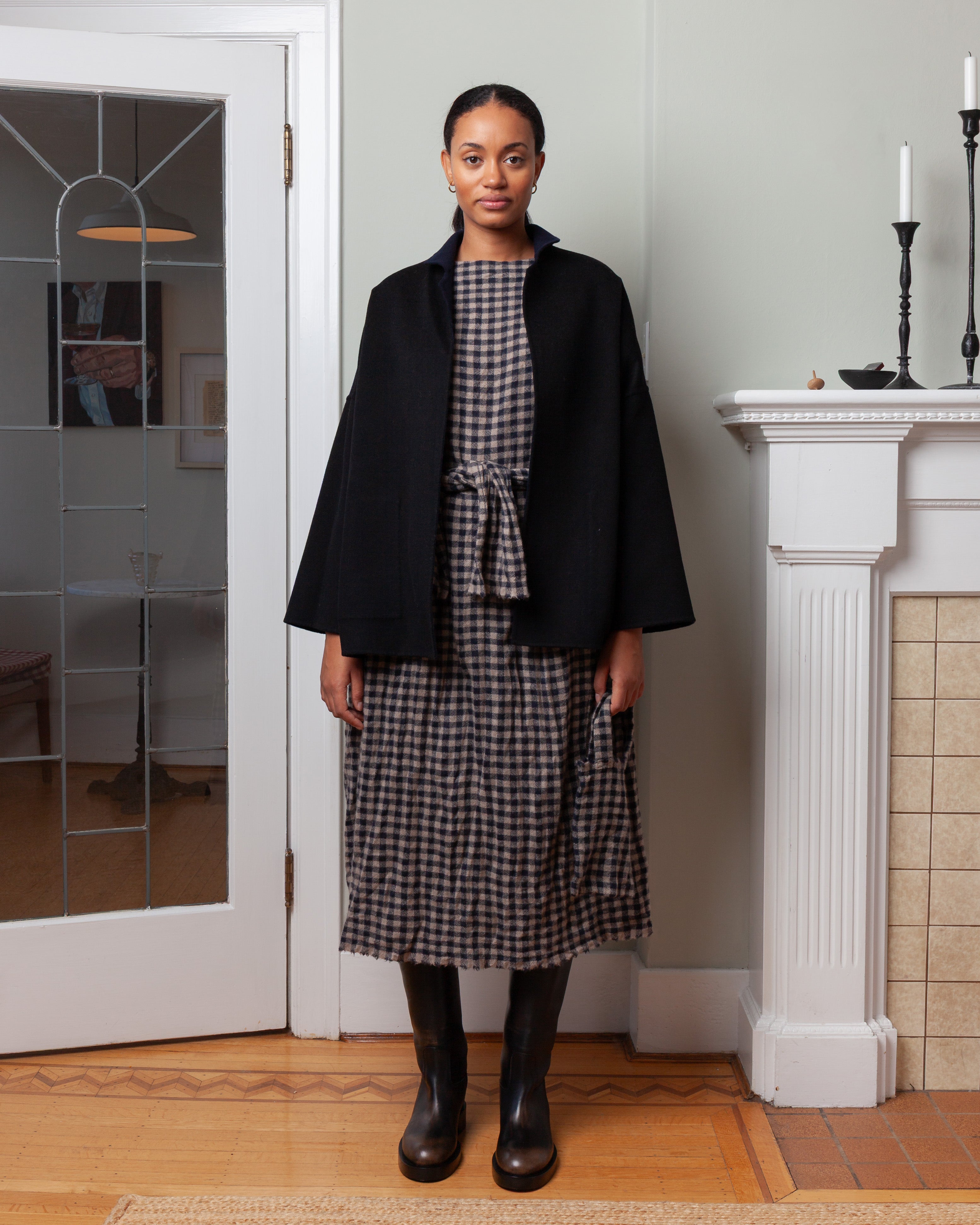 Daniela Gregis-Gladiolus Double Jeroni Jacket - Blue Black-Jackets-Boboli-Vancouver-Canada