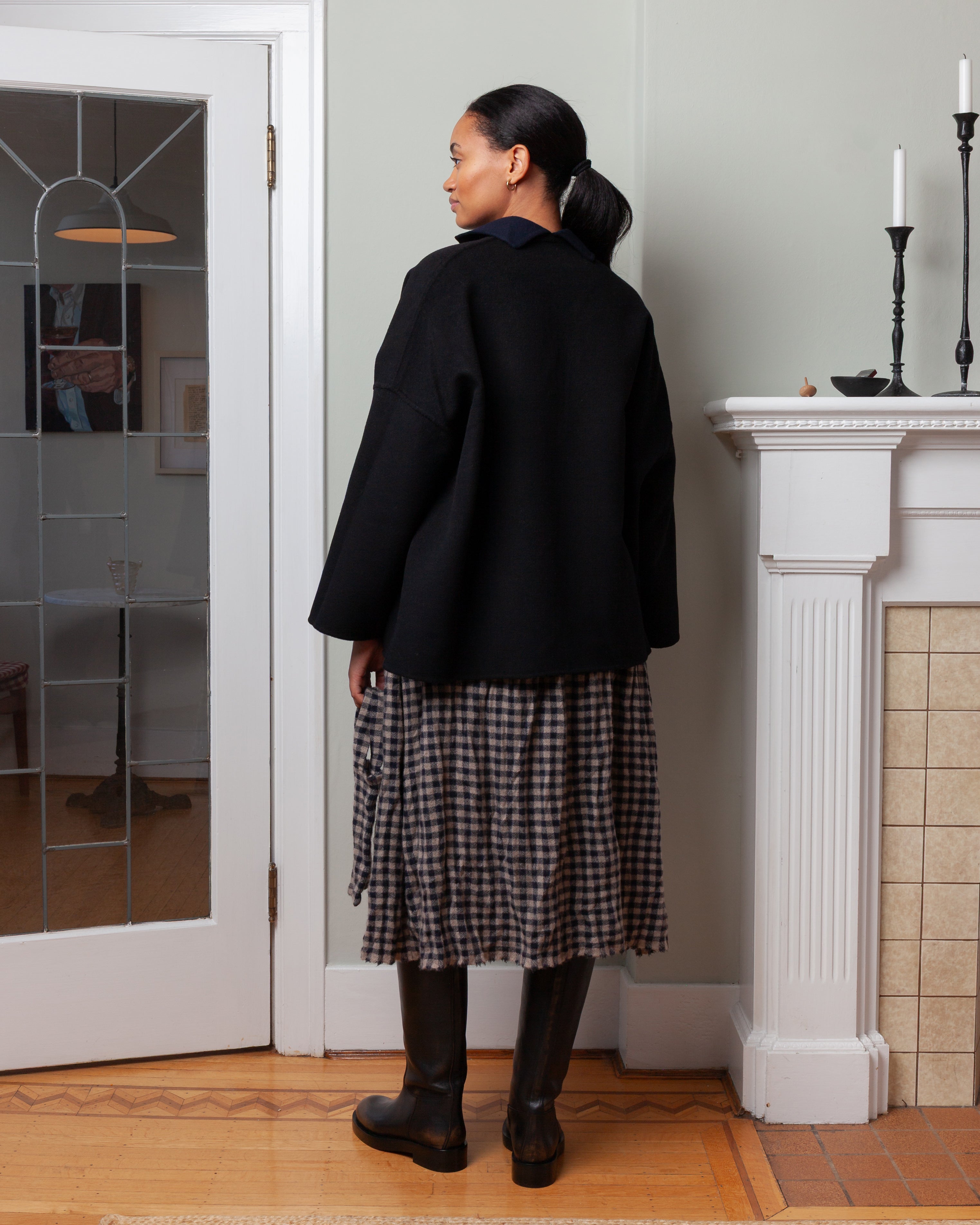 Daniela Gregis-Gladiolus Double Jeroni Jacket - Blue Black-Jackets-Boboli-Vancouver-Canada