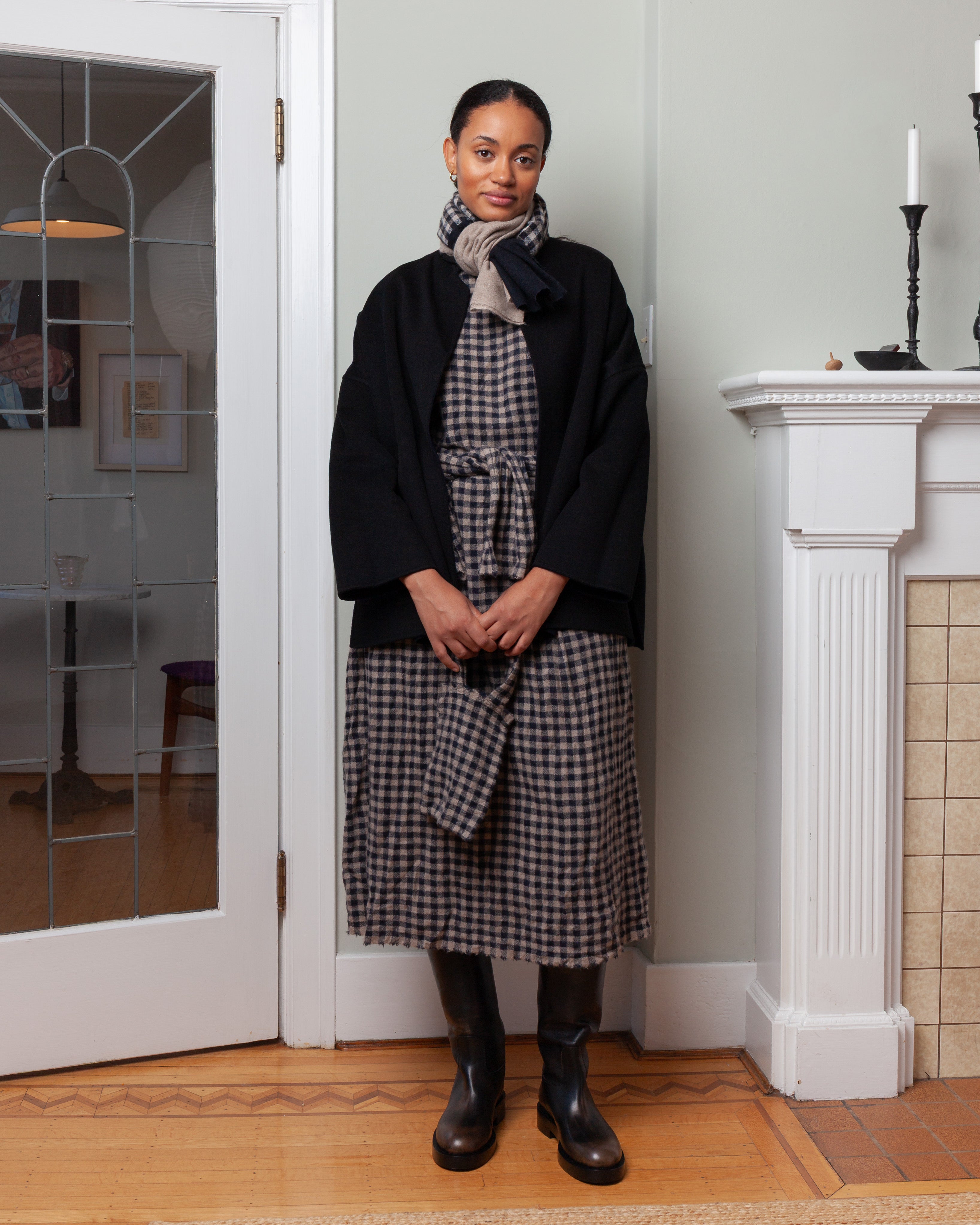 Daniela Gregis-Gladiolus Double Jeroni Jacket - Blue Black-Jackets-Boboli-Vancouver-Canada