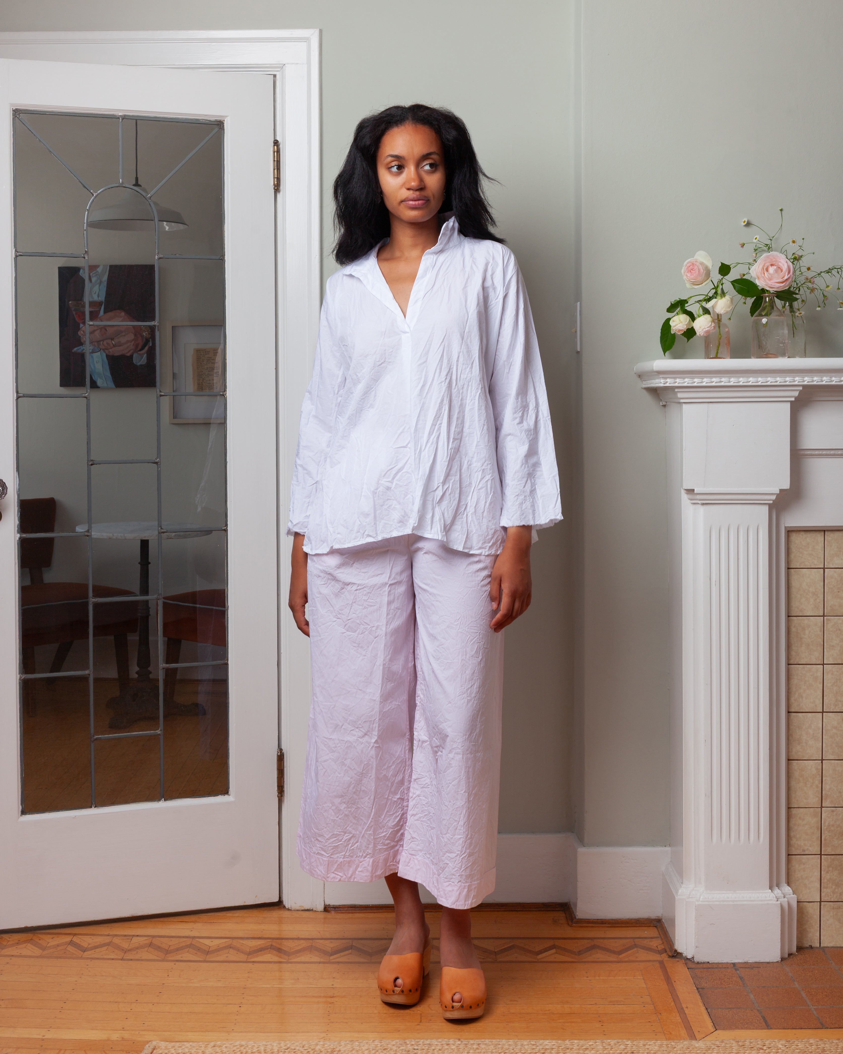 Daniela Gregis-Camicia Shirt Spicchi Colletto Lavata - Optical White-Shirts-Boboli-Vancouver-Canada