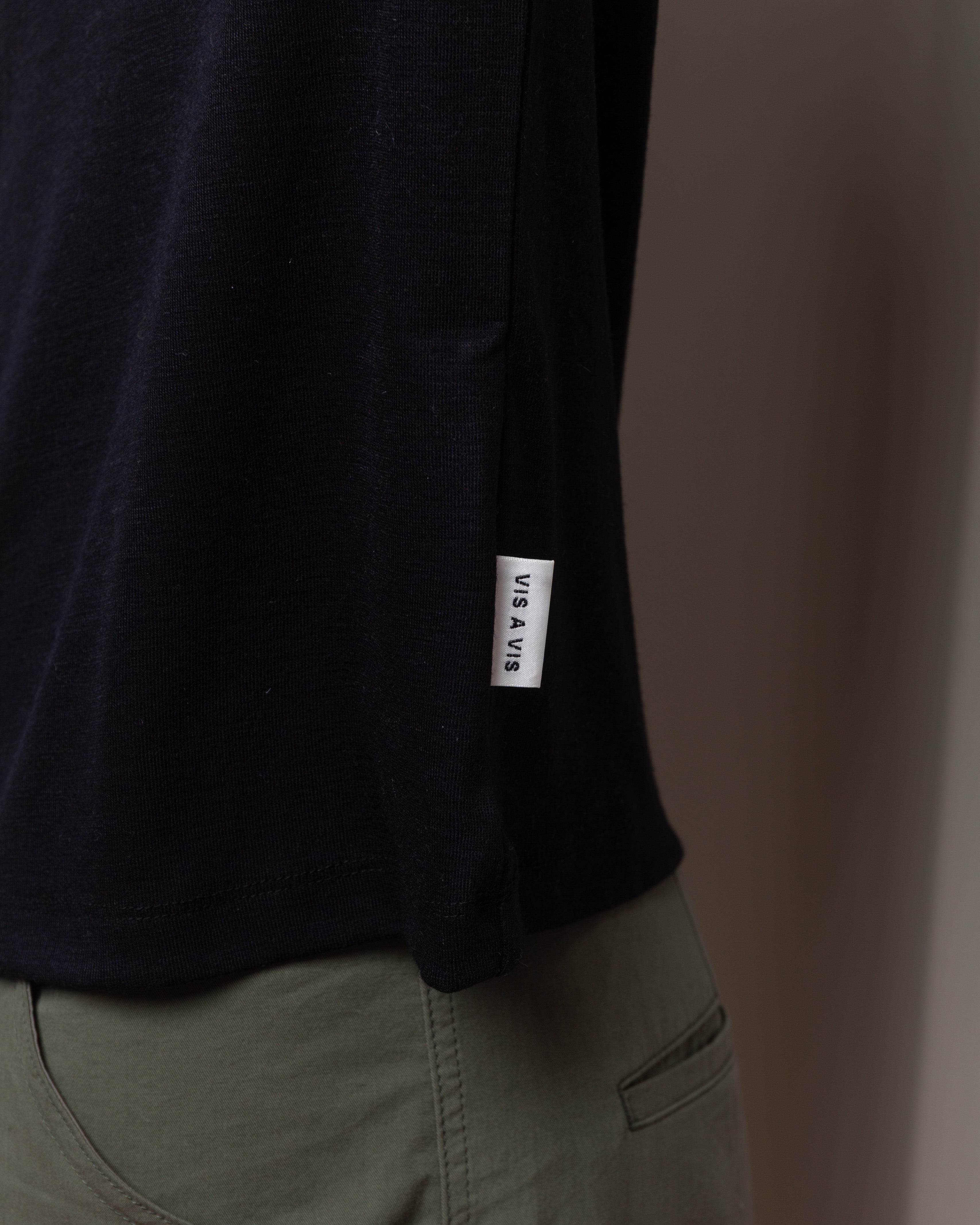 Vis A Vis-Super 120's L.S. Top - Black-Tops-Boboli-Vancouver-Canada