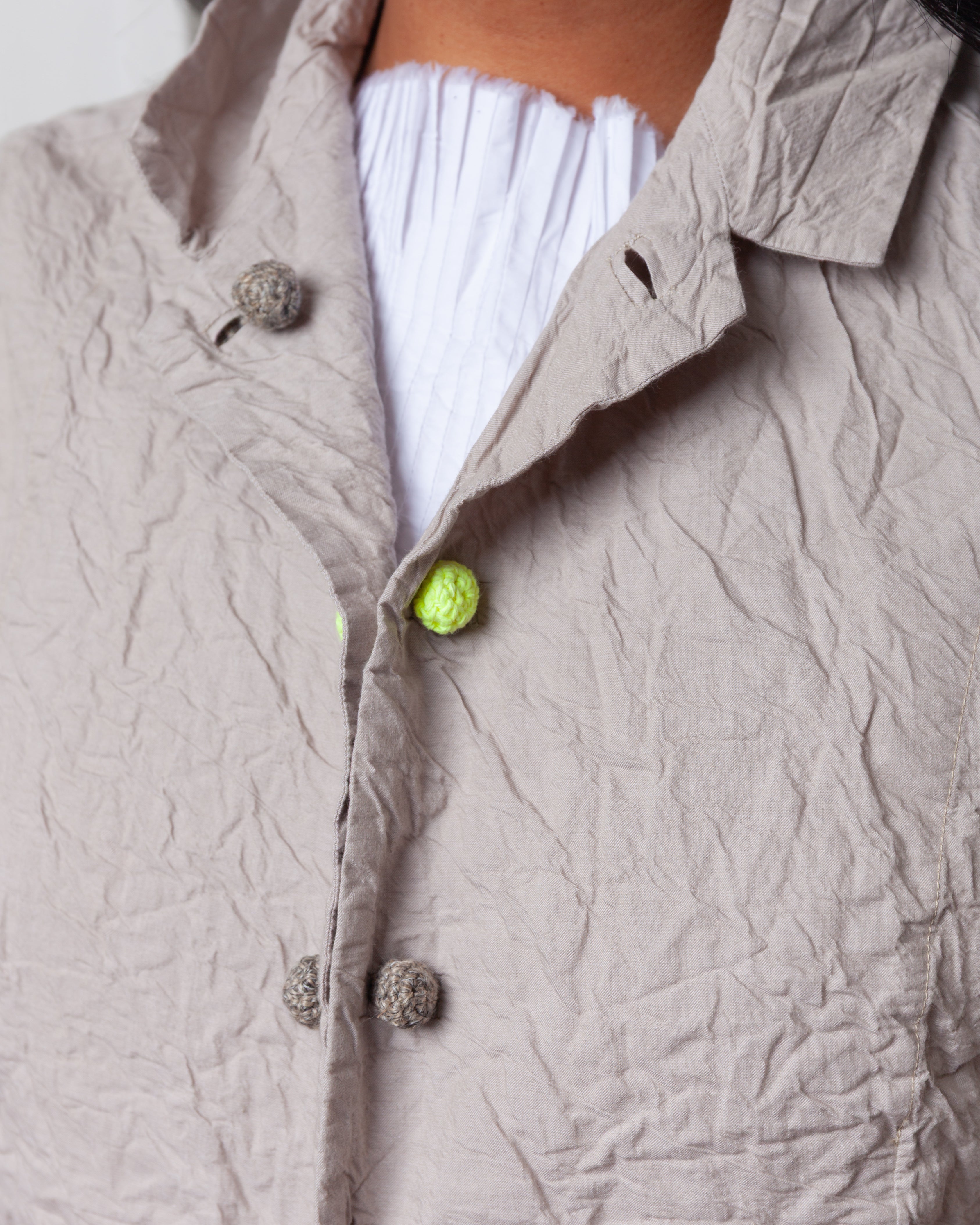 Daniela Gregis-Giacca Jacket Cavallo Donna Bianco Lavata - Natural-Jackets-Boboli-Vancouver-Canada