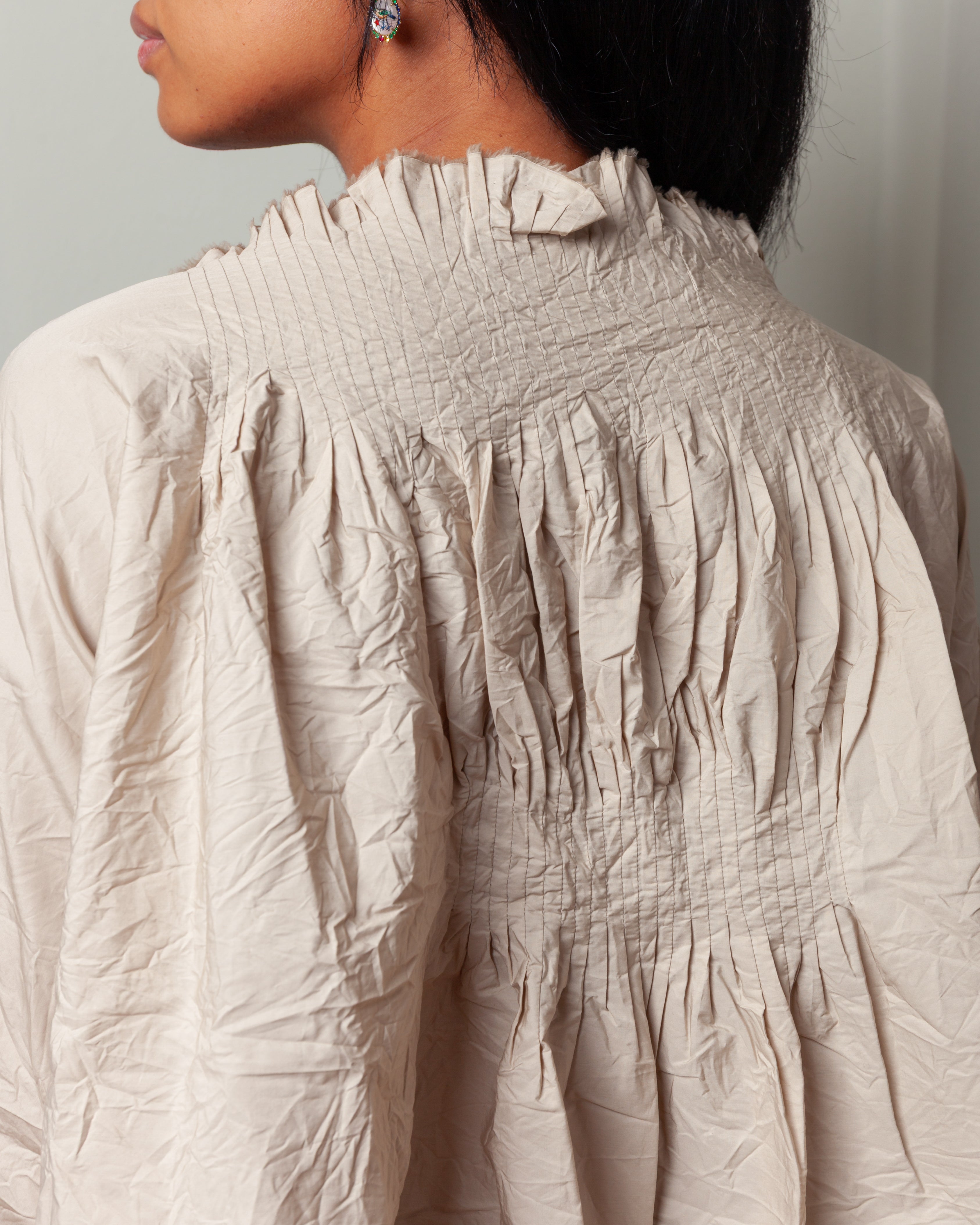 Daniela Gregis-Giacca Jacket Plit Lavata - Natural Paper-Jackets-Boboli-Vancouver-Canada