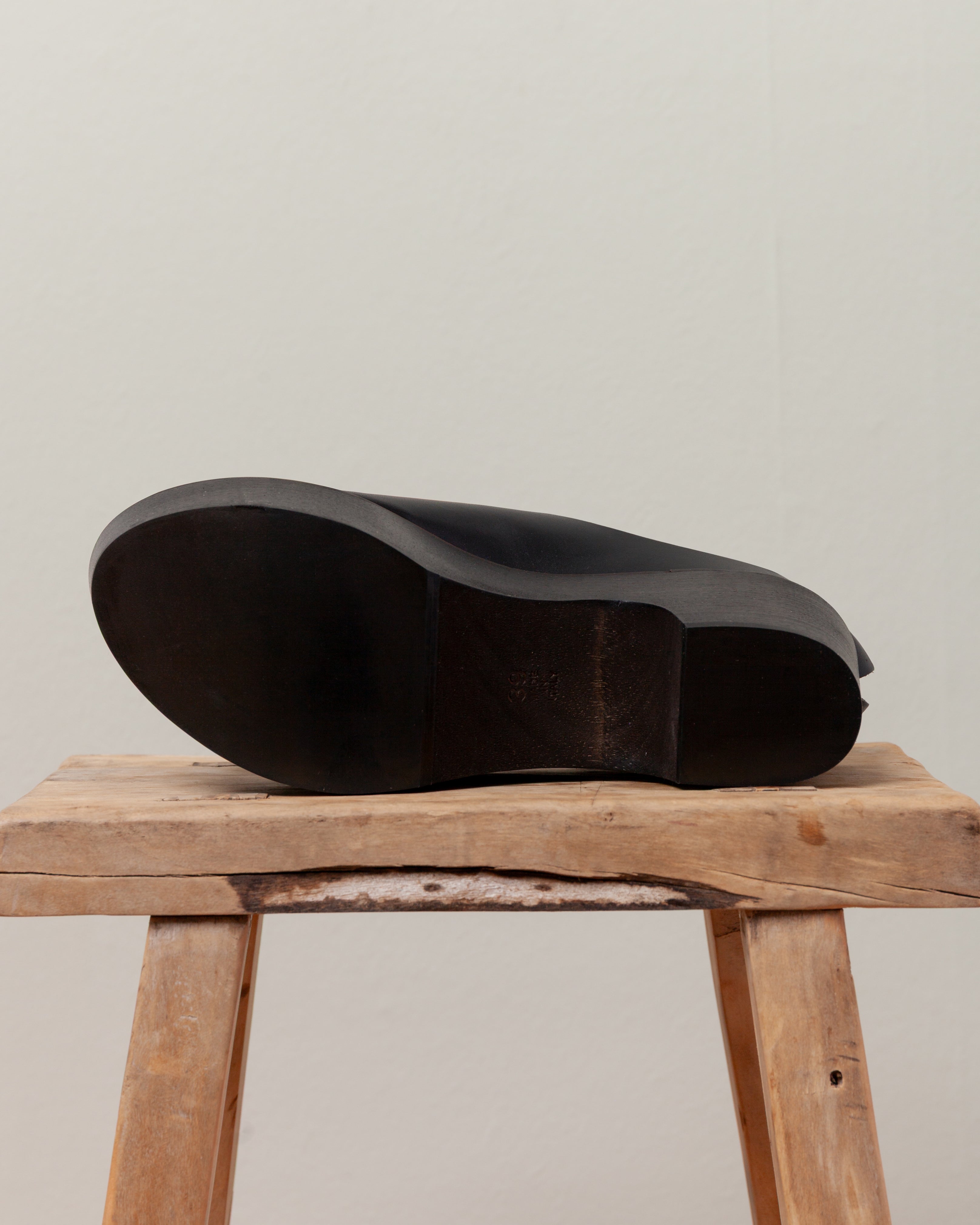 Daniela Gregis-Zoccolo Clog Sabot Alto Fondo Nero - Black-Shoes-Boboli-Vancouver-Canada