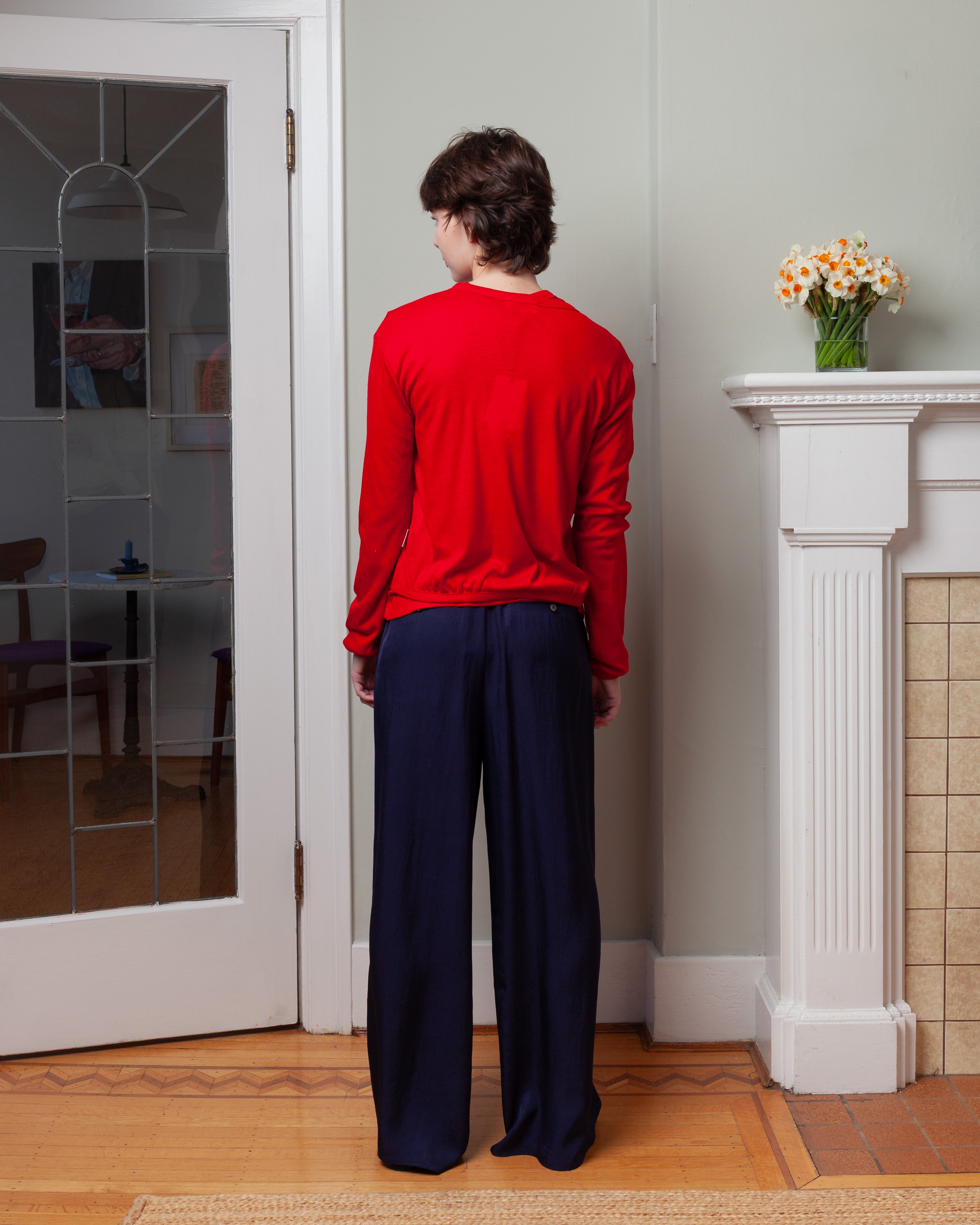 Vis A Vis-Super 120's Cardigan - Red-Cardigans-Boboli-Vancouver-Canada