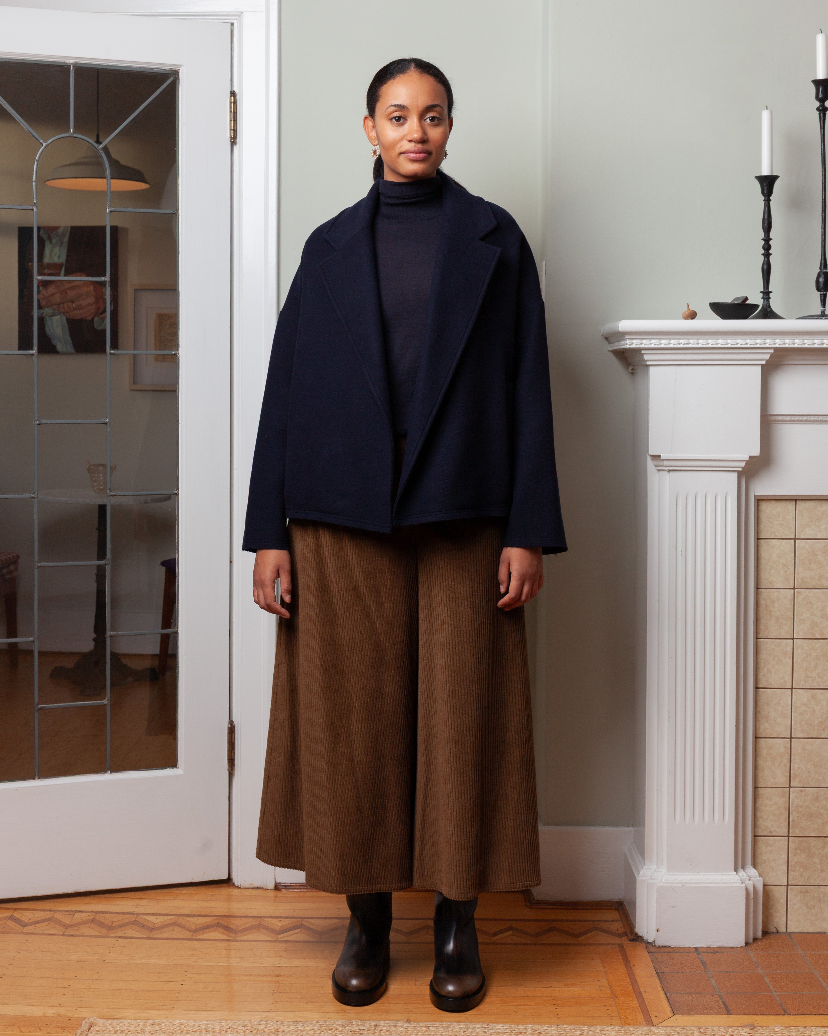 Oversized Jacket Panno Wool - Midnight