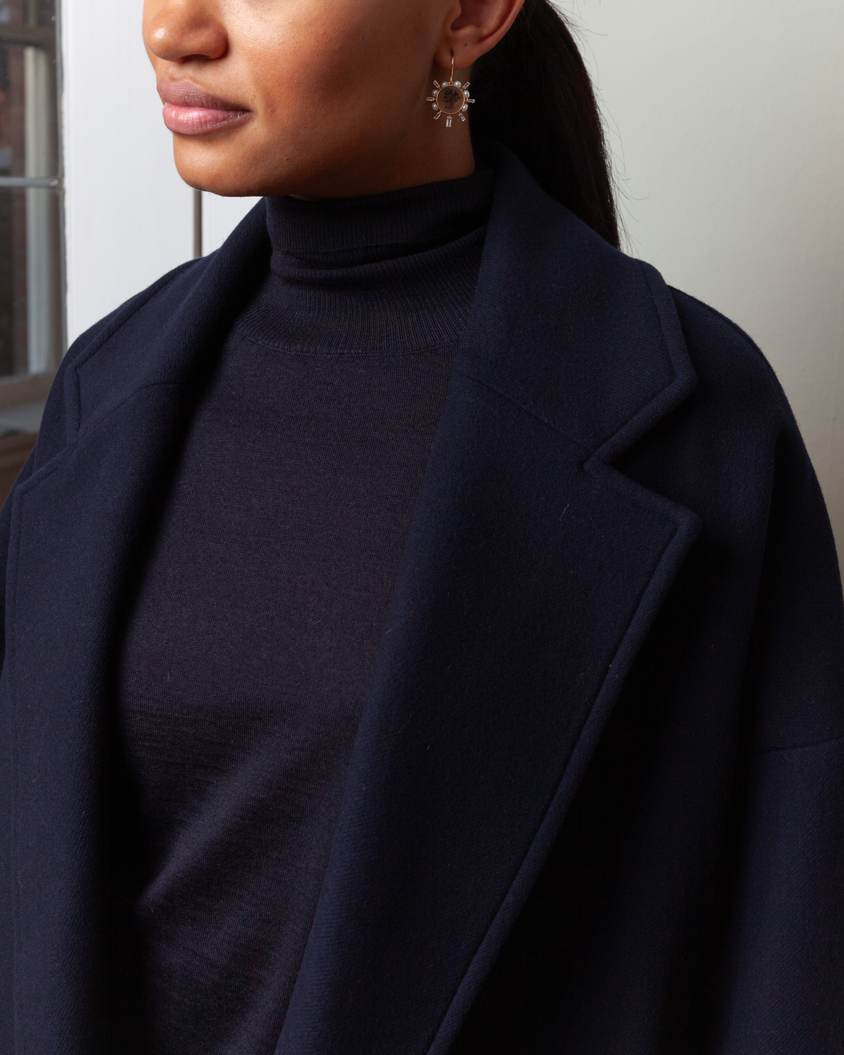 Oversized Jacket Panno Wool - Midnight