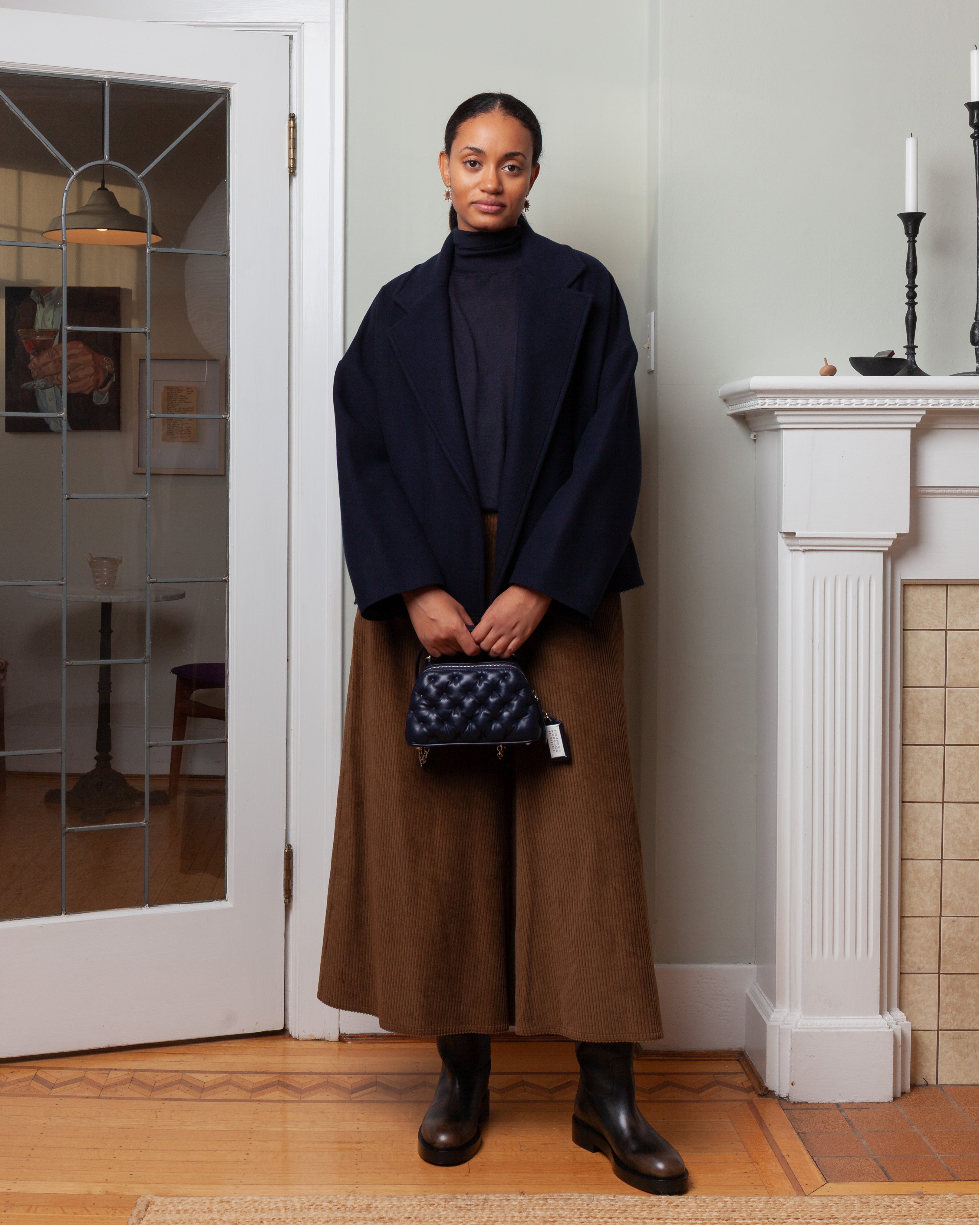 Oversized Jacket Panno Wool - Midnight