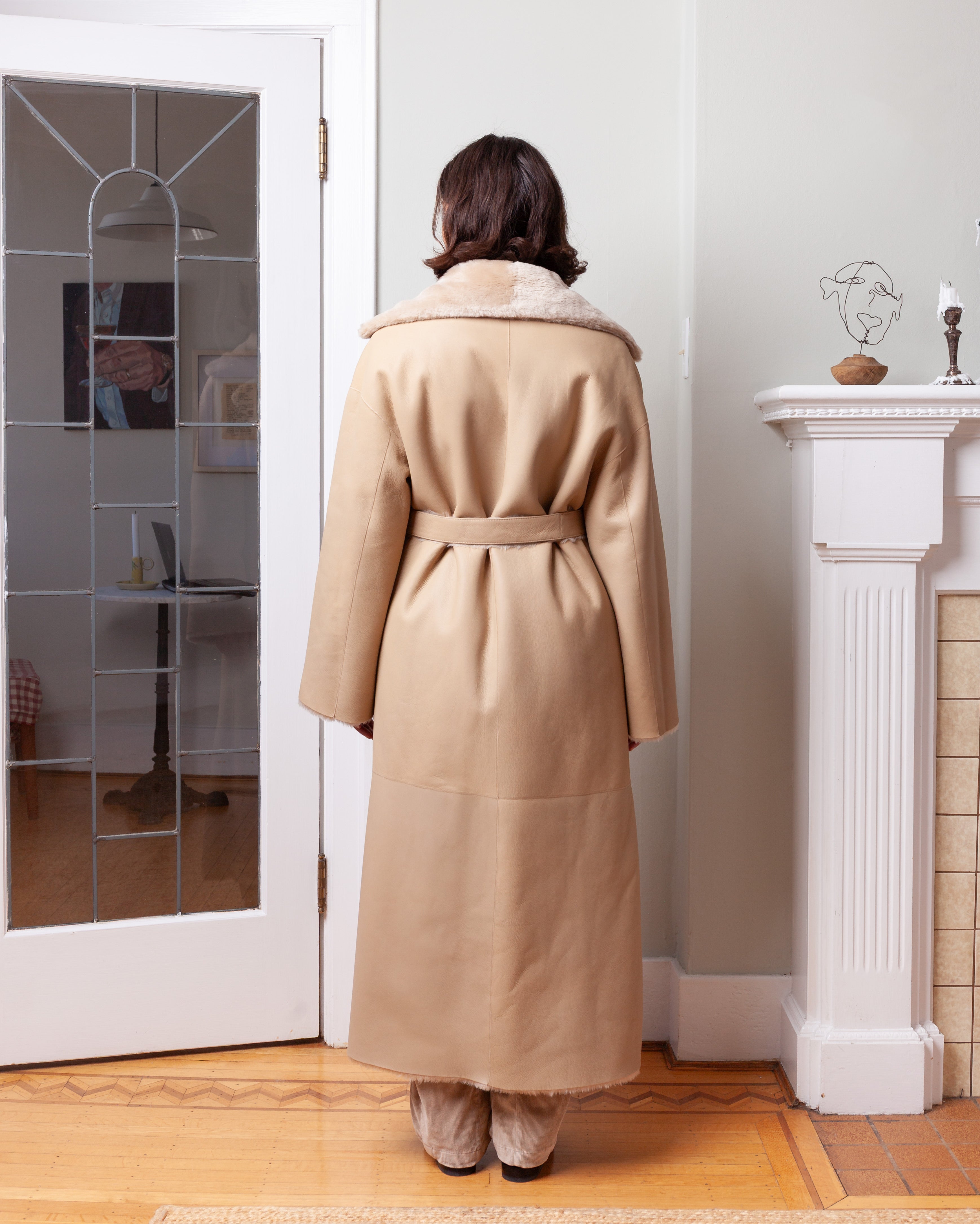 Arma-Rien Lacon Shearling & Suede Coat - Sand-Jackets-Boboli-Vancouver-Canada
