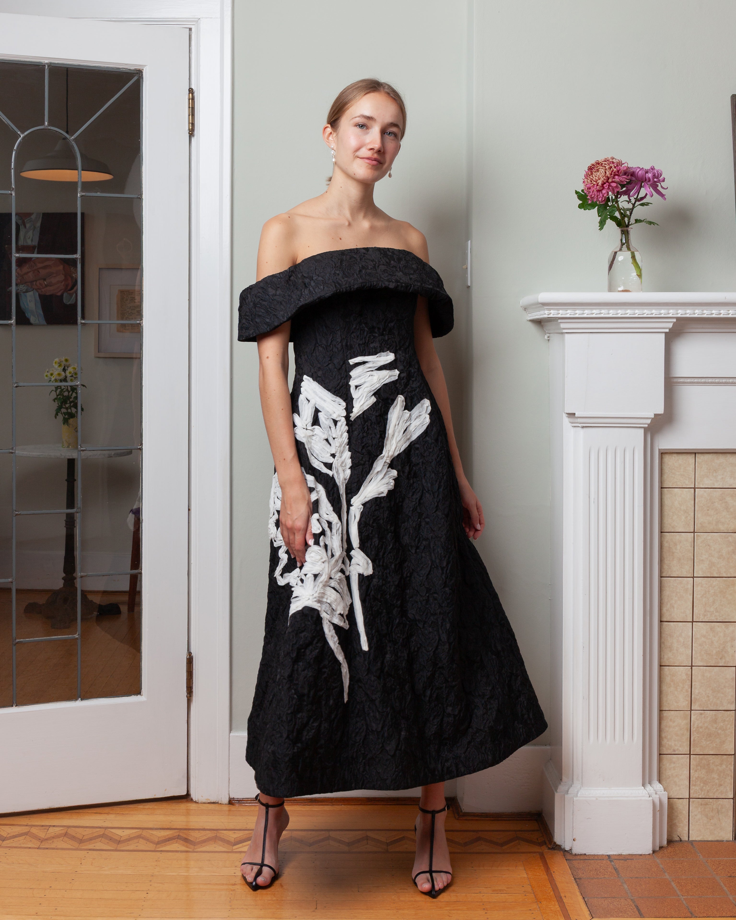 Off Shoulder Cocktail Dress - Black