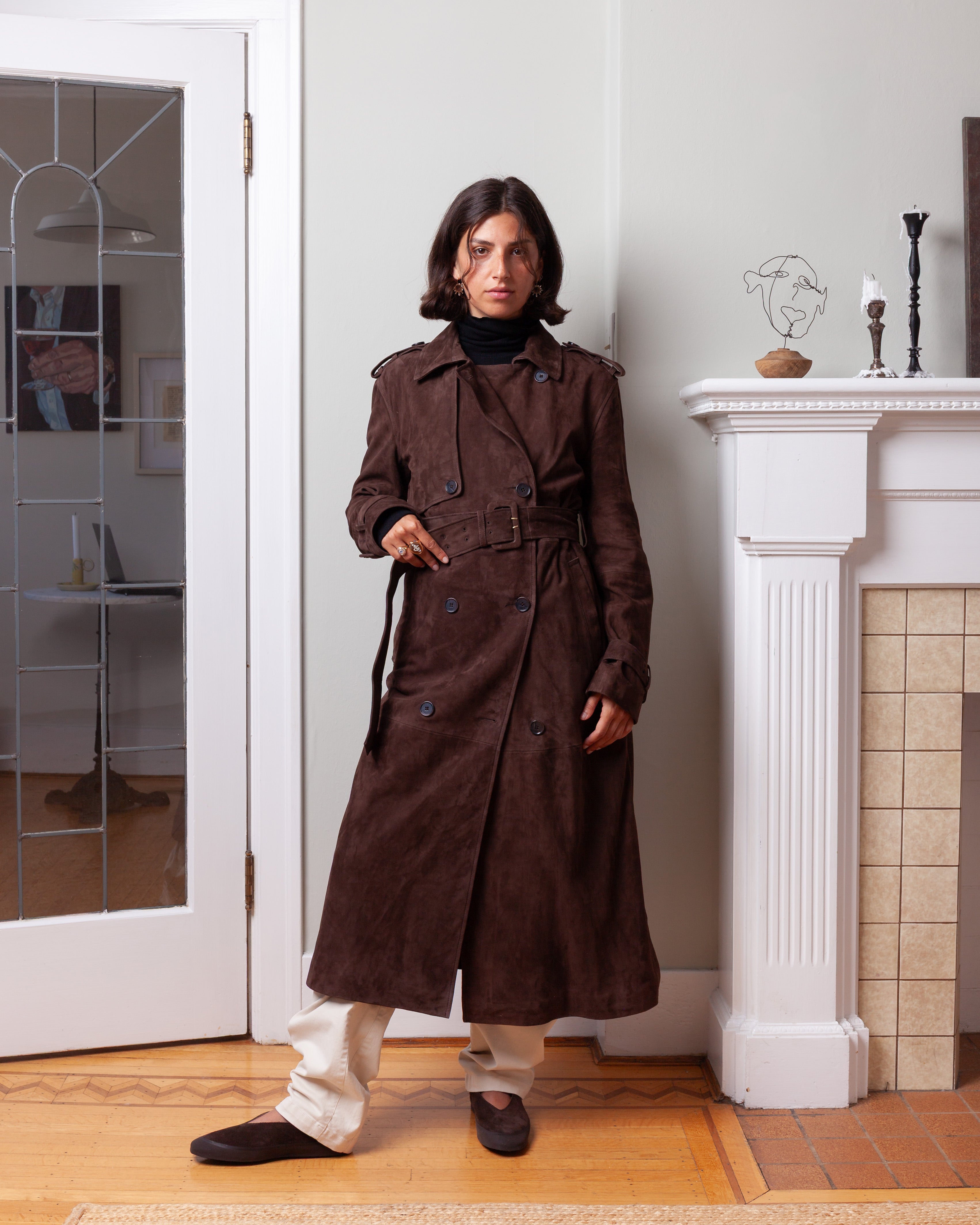 Arma-Benedict Goat Suede Shorty Jacket - Mud Brown-Jackets-Boboli-Vancouver-Canada
