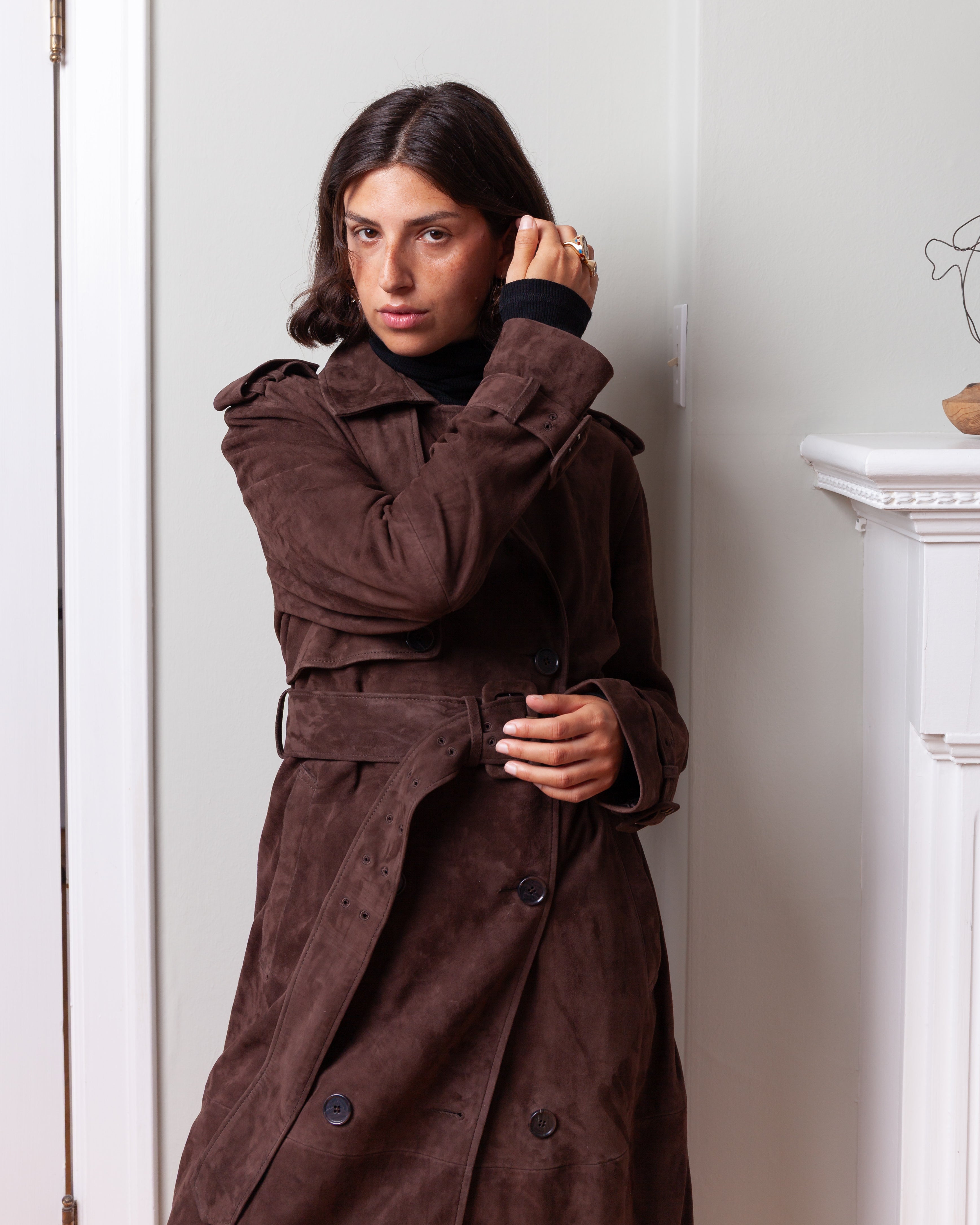 Arma-Benedict Goat Suede Shorty Jacket - Mud Brown-Jackets-Boboli-Vancouver-Canada