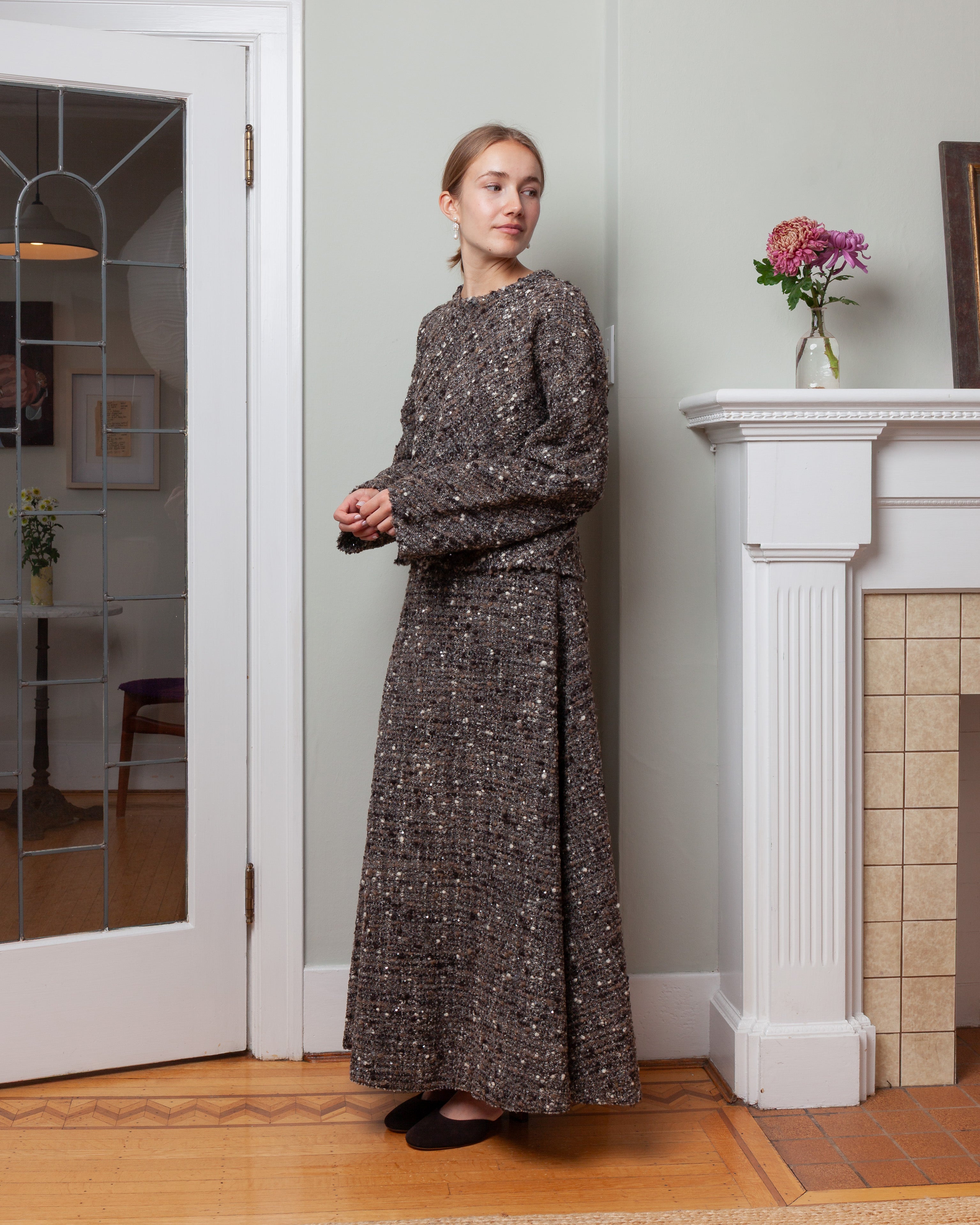 Boucle Top - Brown/Black