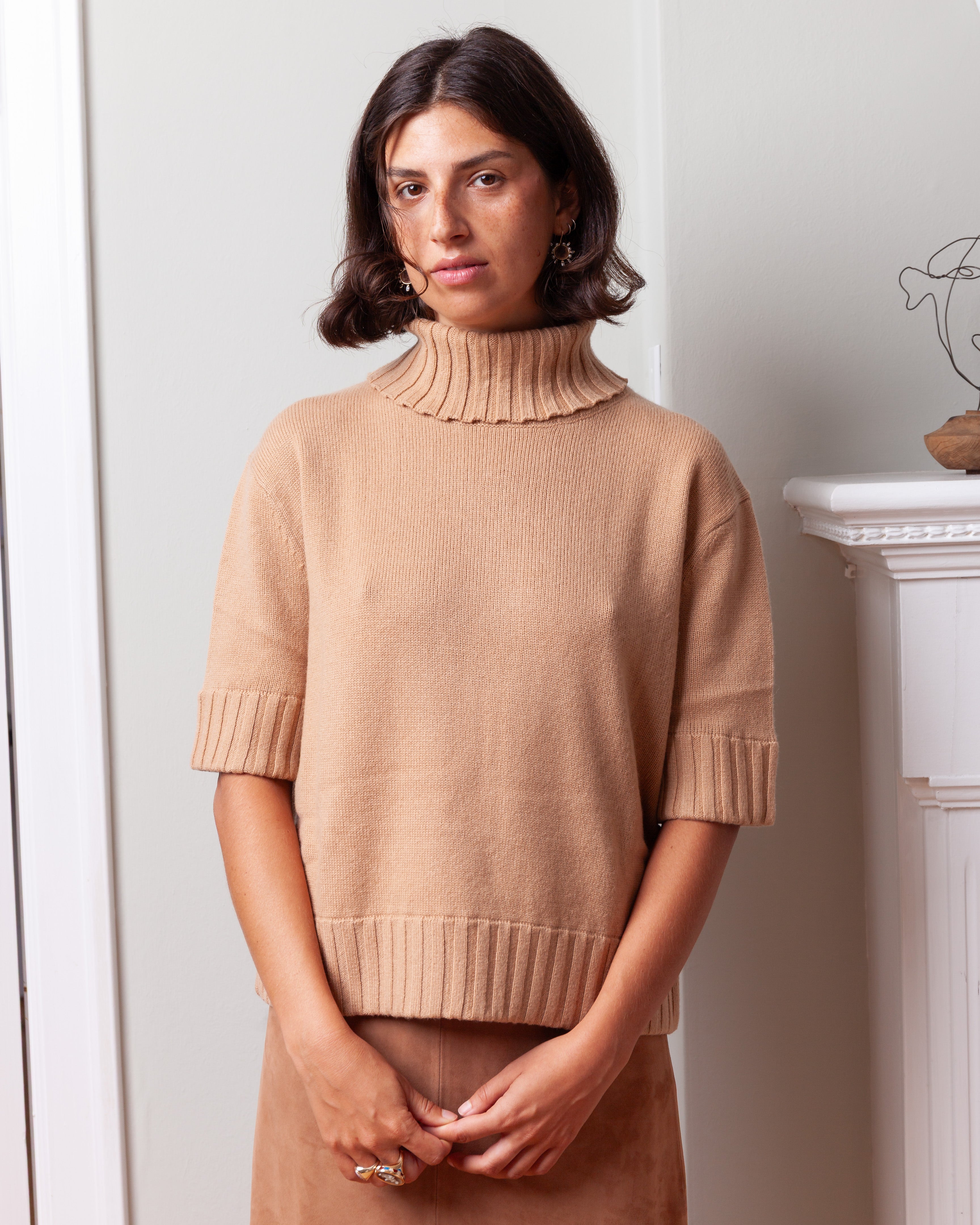 Arma-Giorgia Cashmere Sweater - Oak-Sweaters-Boboli-Vancouver-Canada