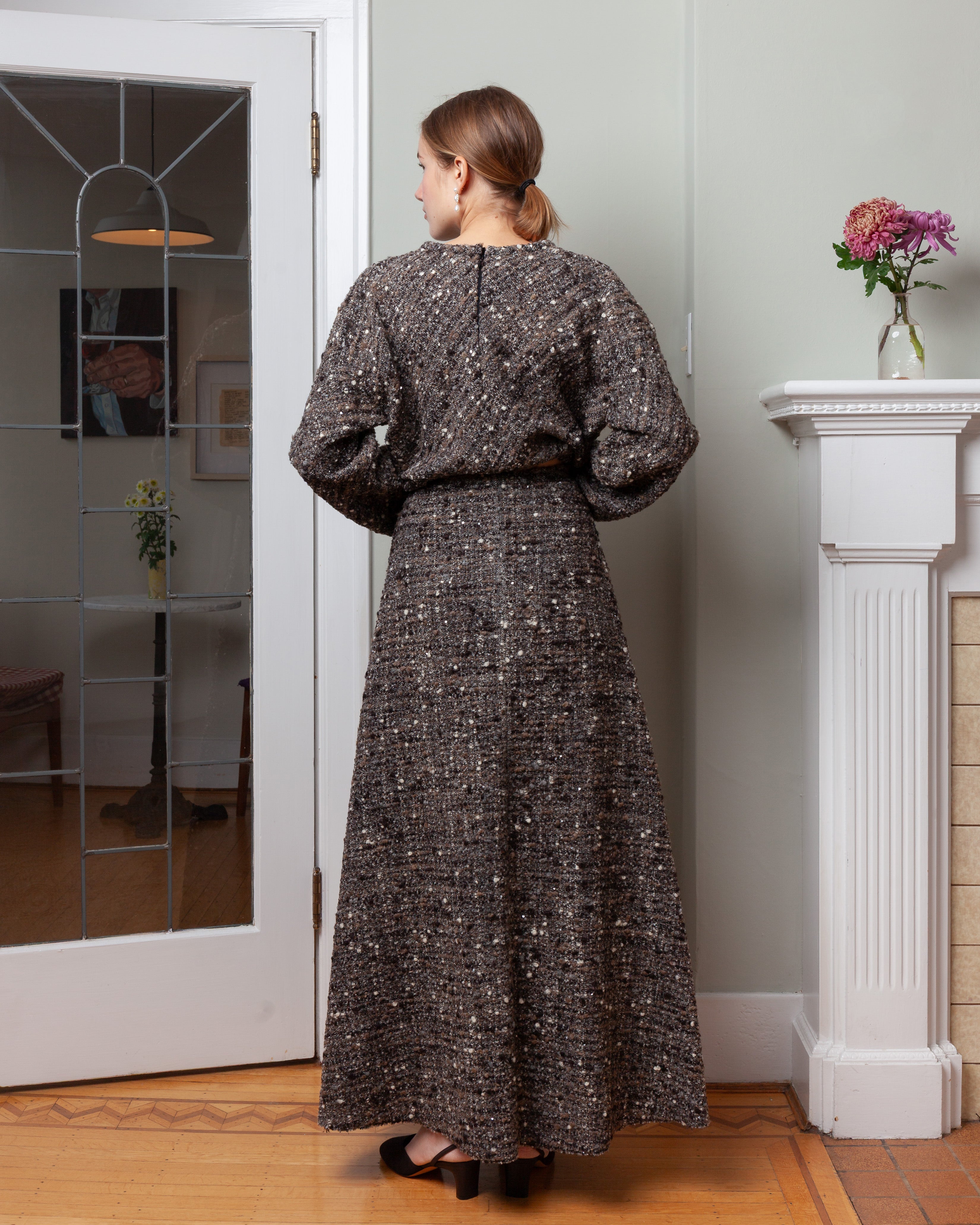 Boucle Skirt - Brown/Black