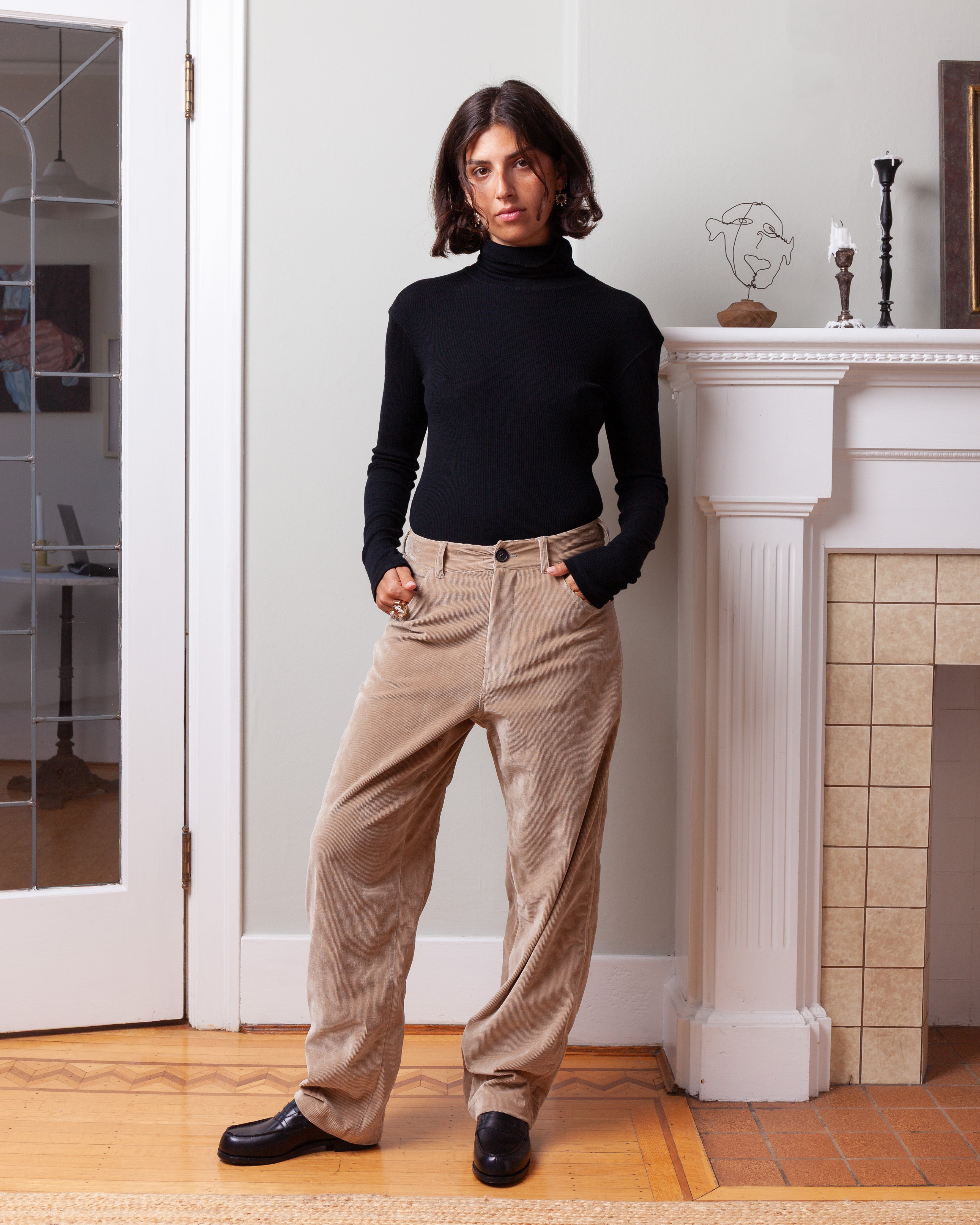 Vis A Vis-Corduroy Pants - Beige-Pants-Boboli-Vancouver-Canada