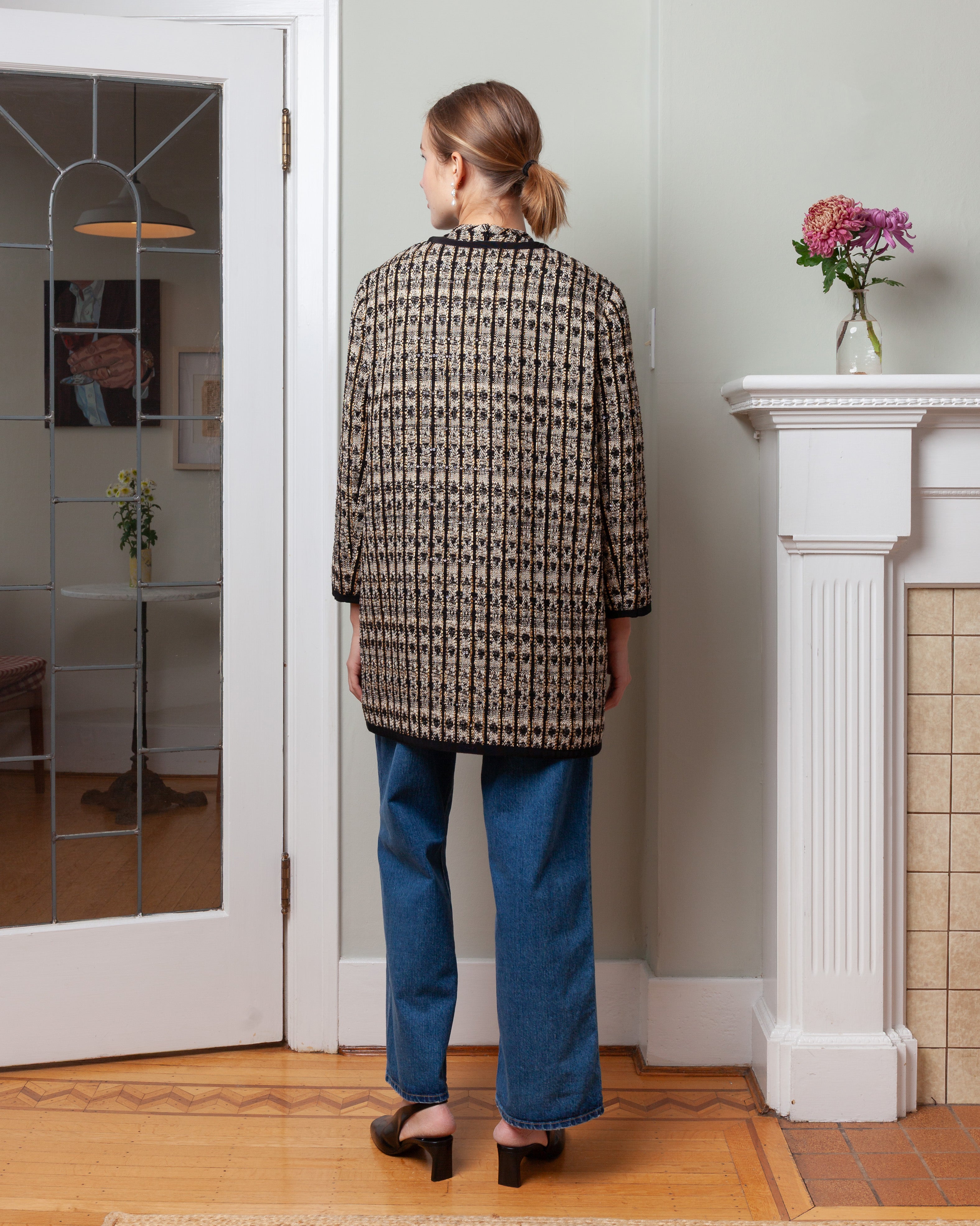 Boucle Jacket - Brown/Gold