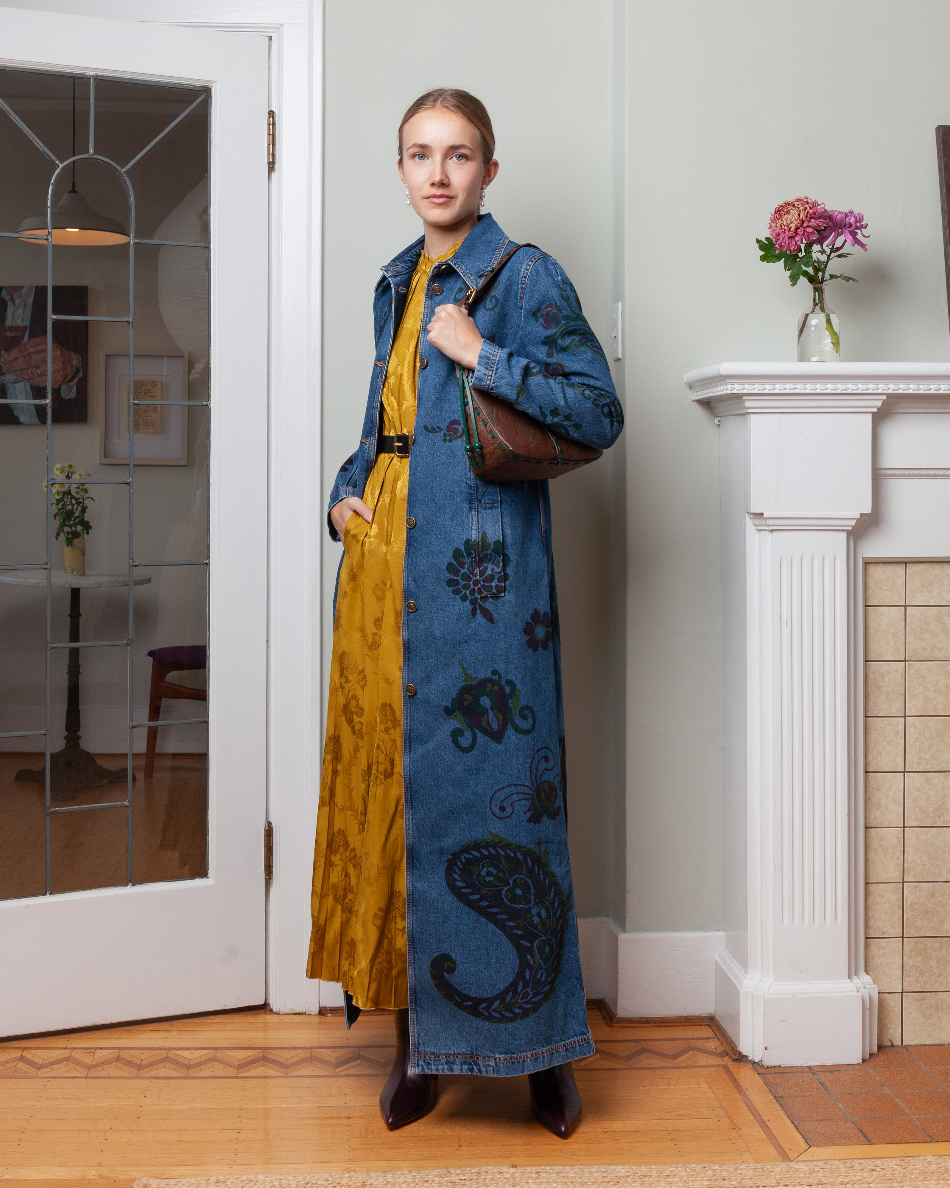 Maxi Denim Coat - Blue