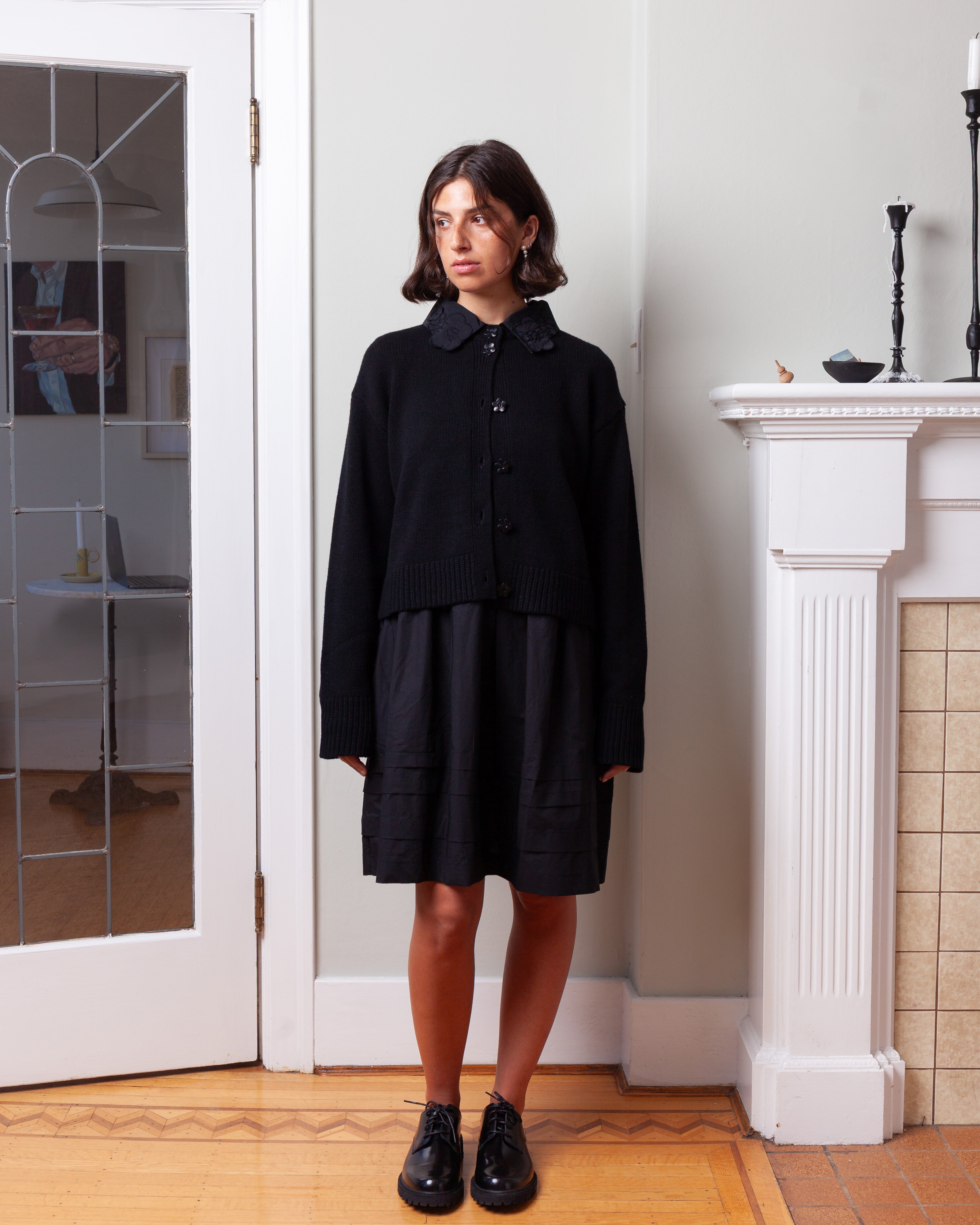 Cecilie Bahnsen-Bibi Cardigan - Black-Cardigans-Boboli-Vancouver-Canada