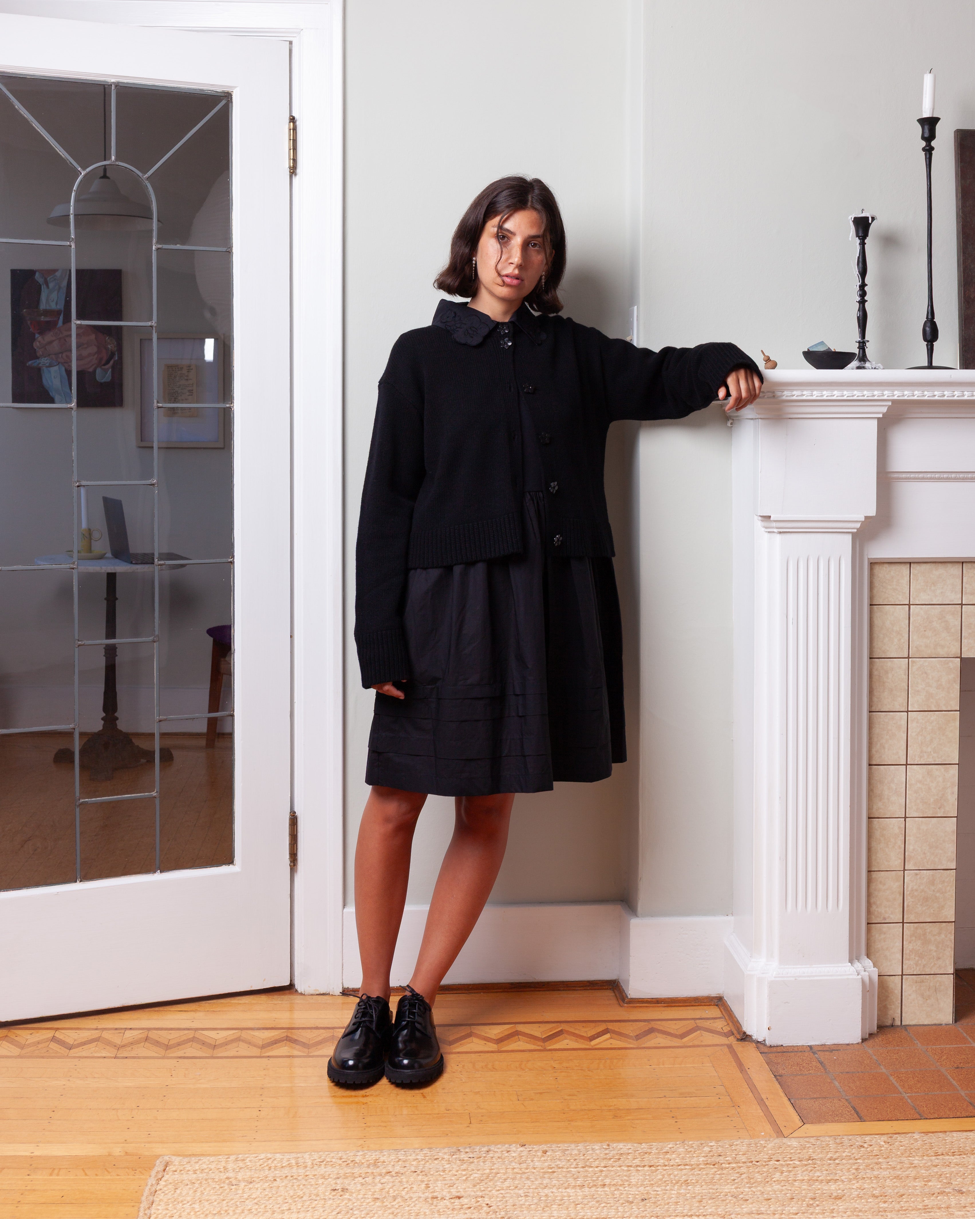 Cecilie Bahnsen-Bibi Cardigan - Black-Cardigans-Boboli-Vancouver-Canada