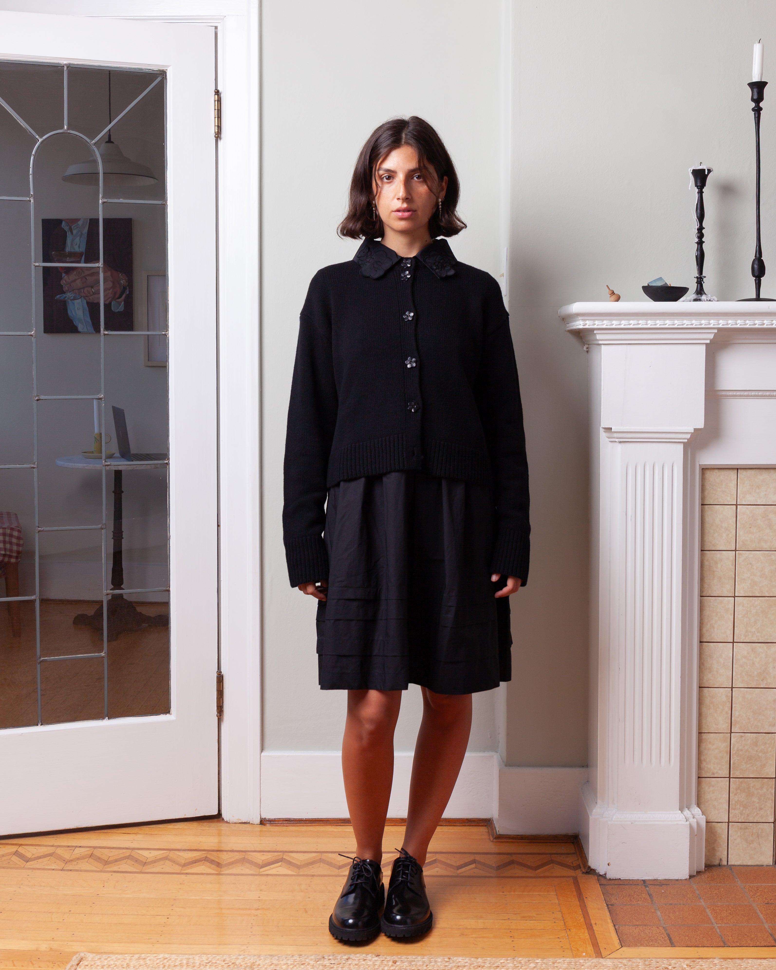 Cecilie Bahnsen-Bibi Cardigan - Black-Cardigans-Boboli-Vancouver-Canada