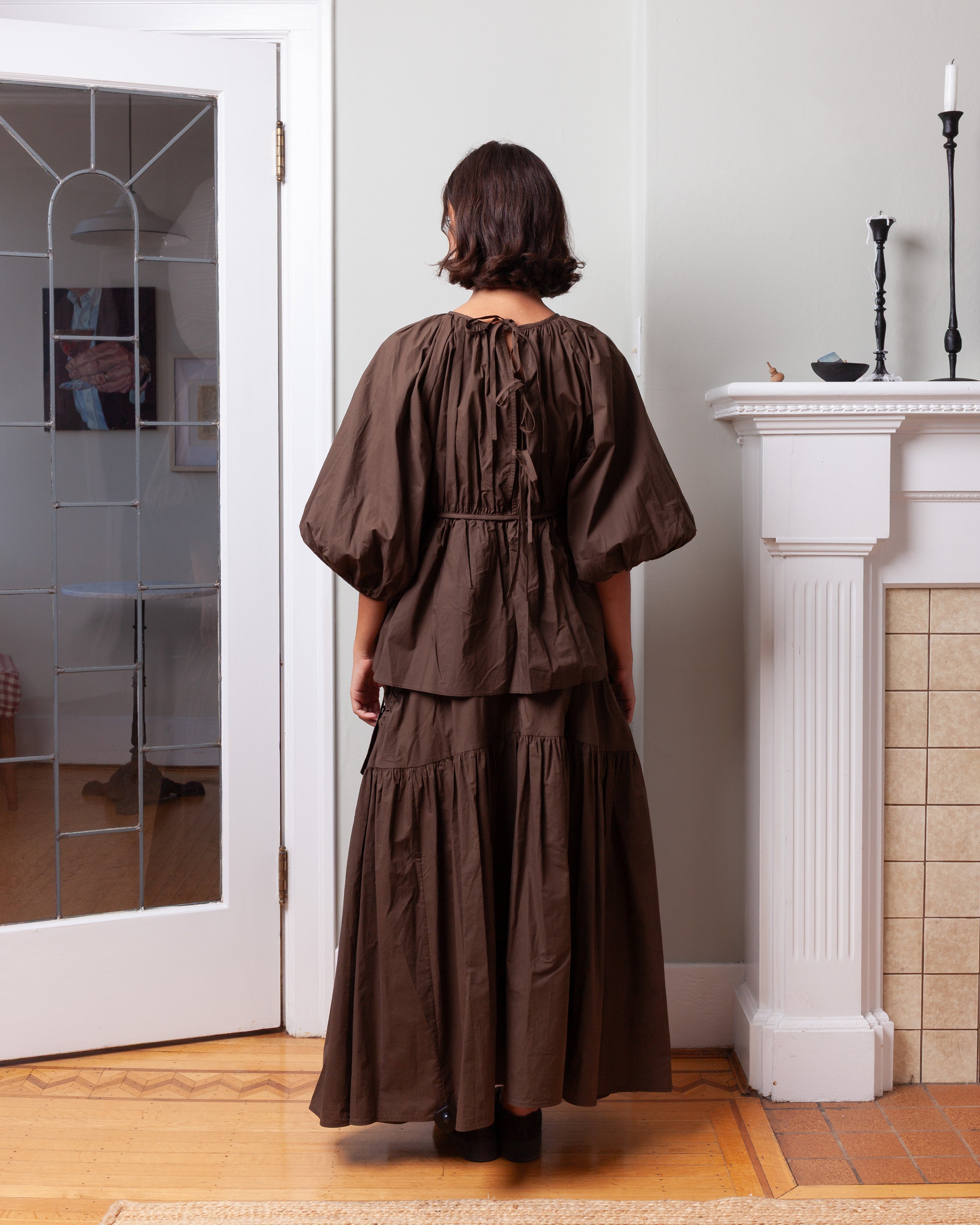 Cecilie Bahnsen-Amo Top - Brown-Tops-Boboli-Vancouver-Canada