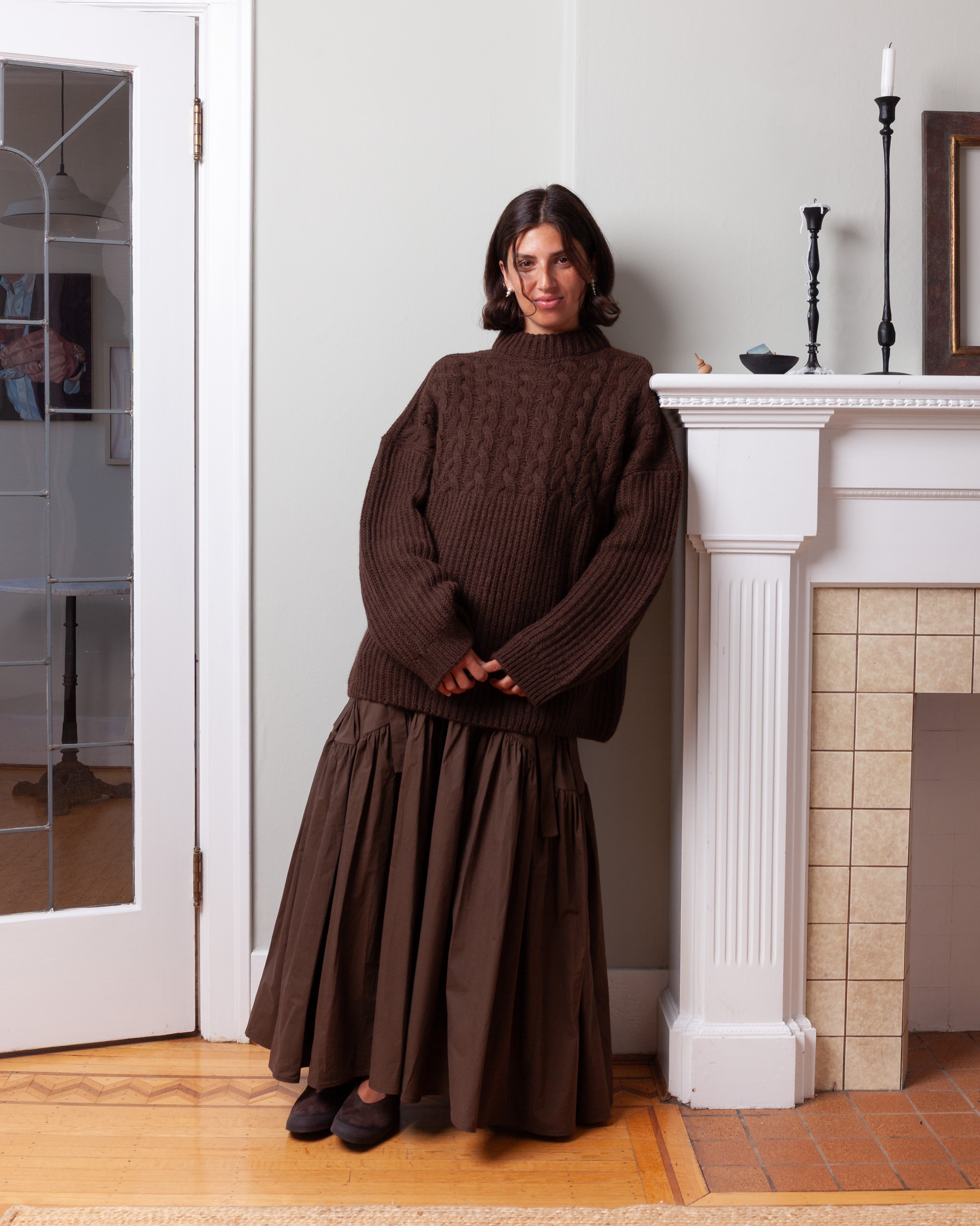 Cecilie Bahnsen-Belinda Jumper - Brown-Sweaters-Boboli-Vancouver-Canada