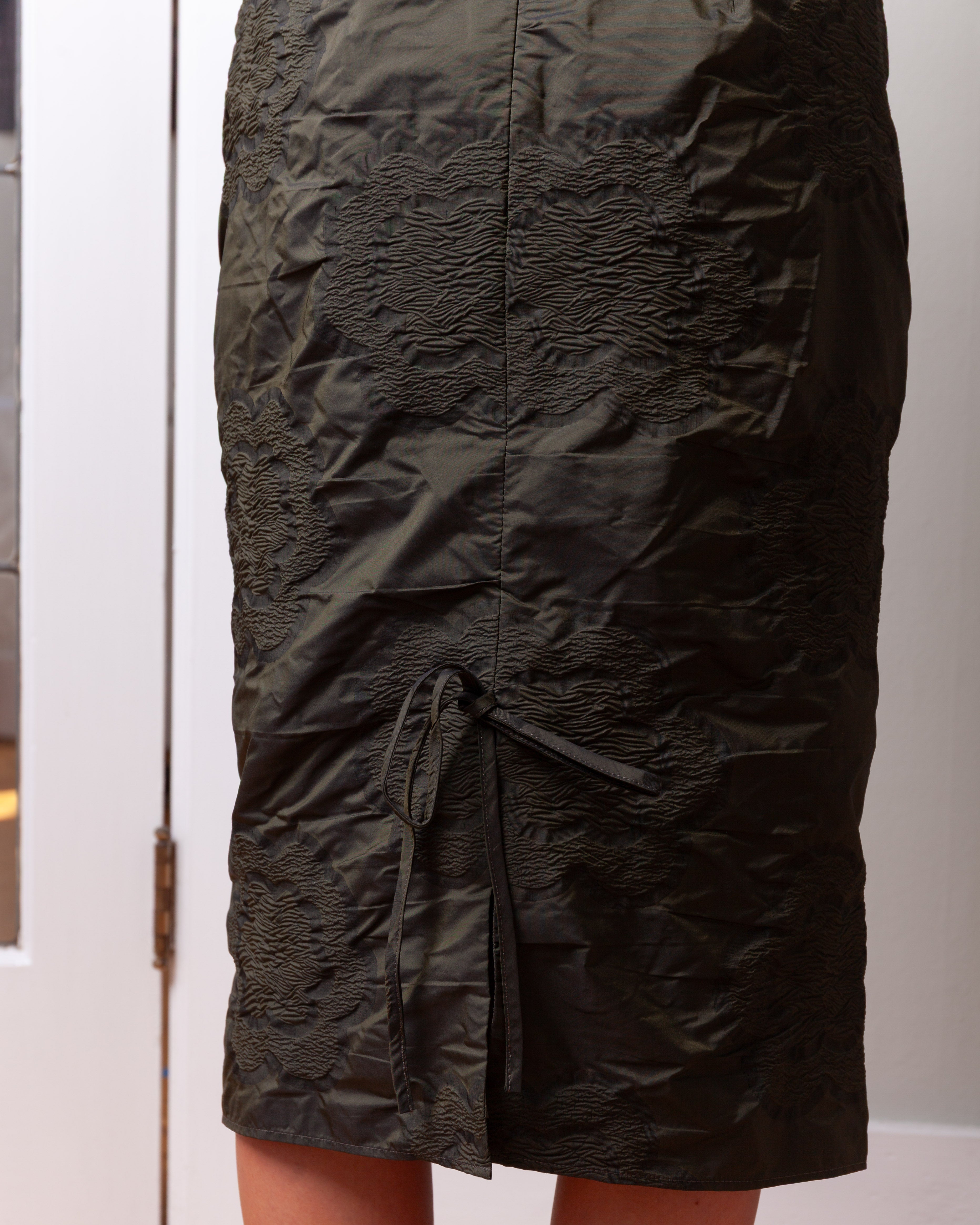 Cecilie Bahnsen-Allegra Skirt - Olive-Skirts-Boboli-Vancouver-Canada