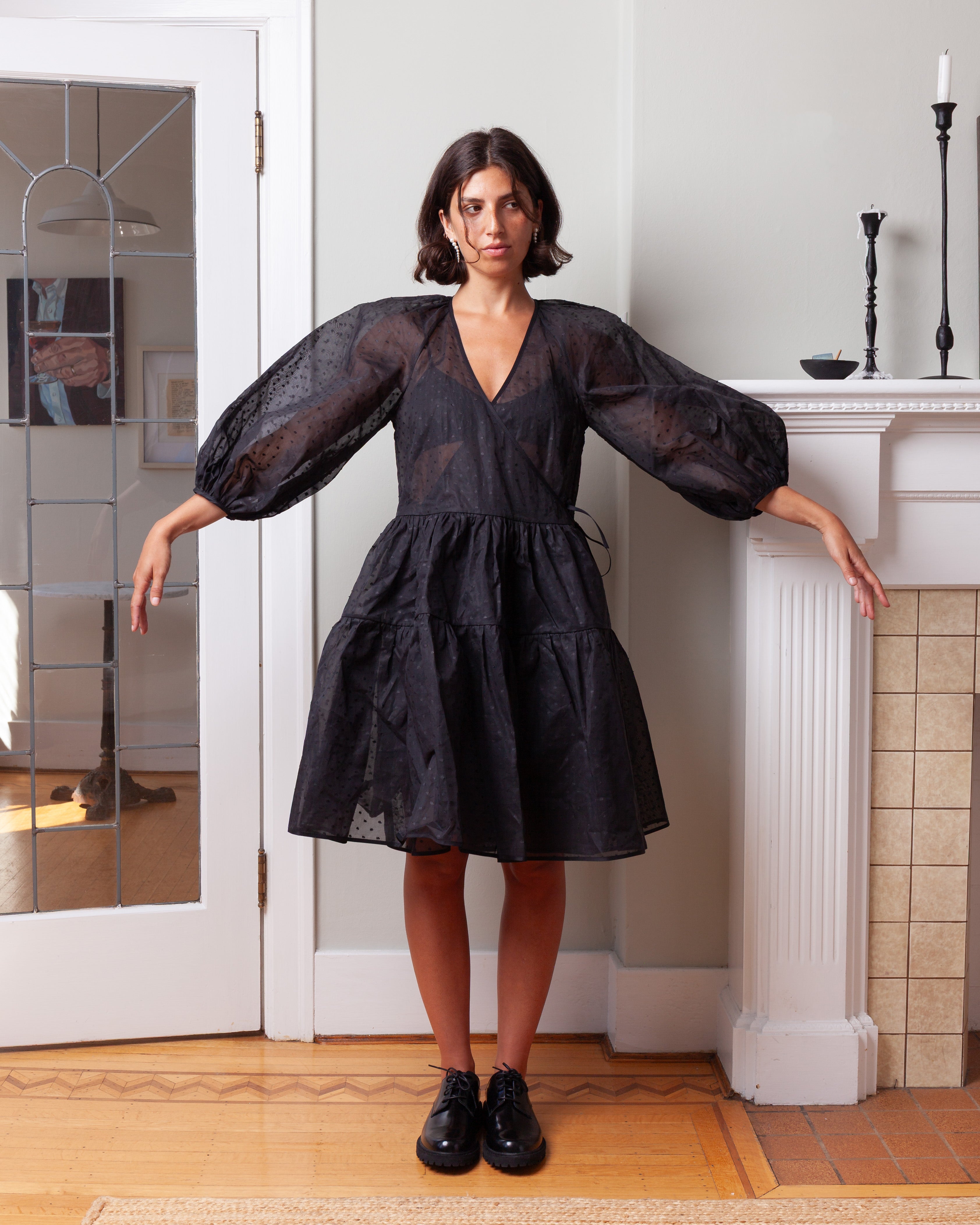 Cecilie Bahnsen-Mirabelle Dress - Black-Dresses-Boboli-Vancouver-Canada