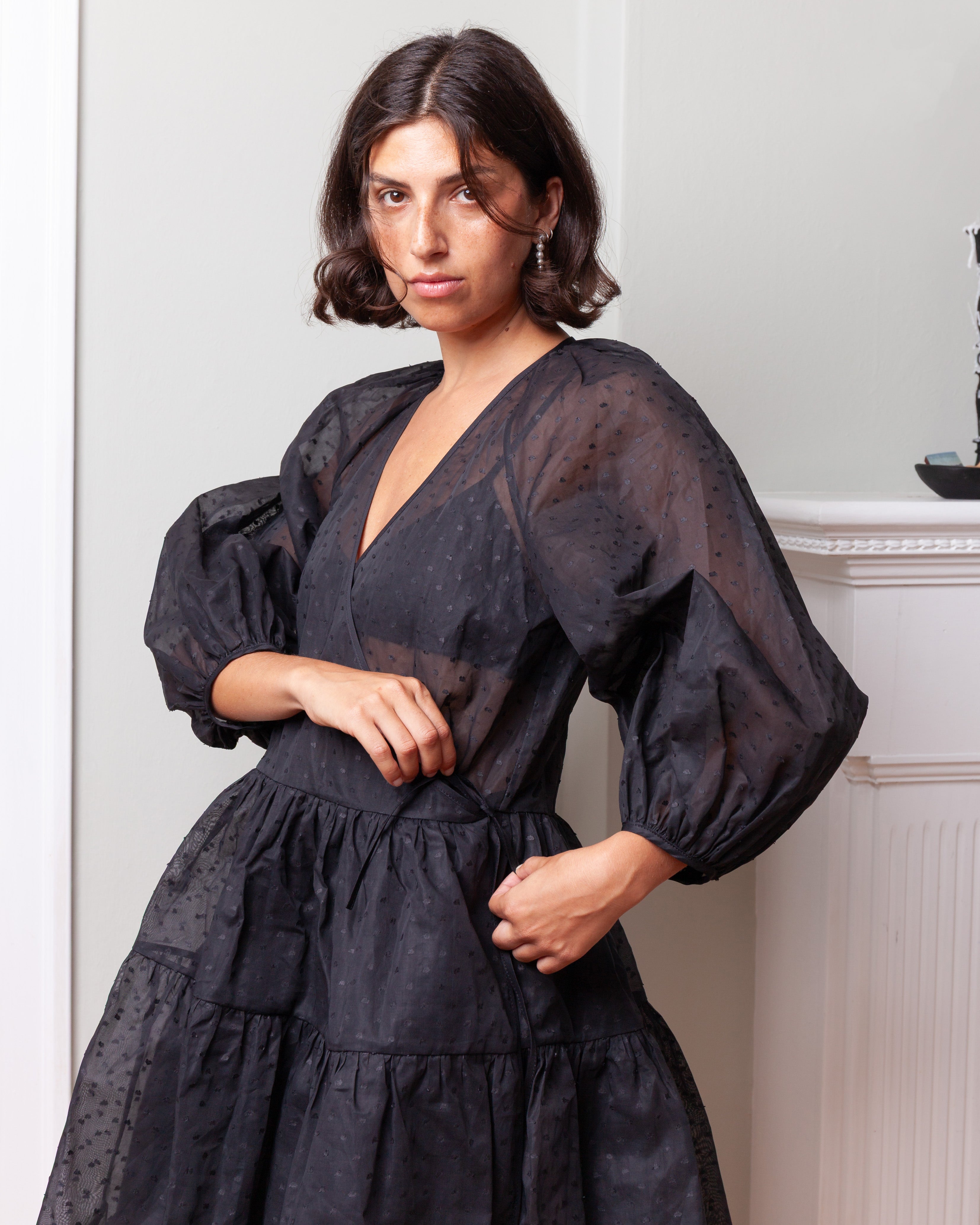 Cecilie Bahnsen-Mirabelle Dress - Black-Dresses-Boboli-Vancouver-Canada
