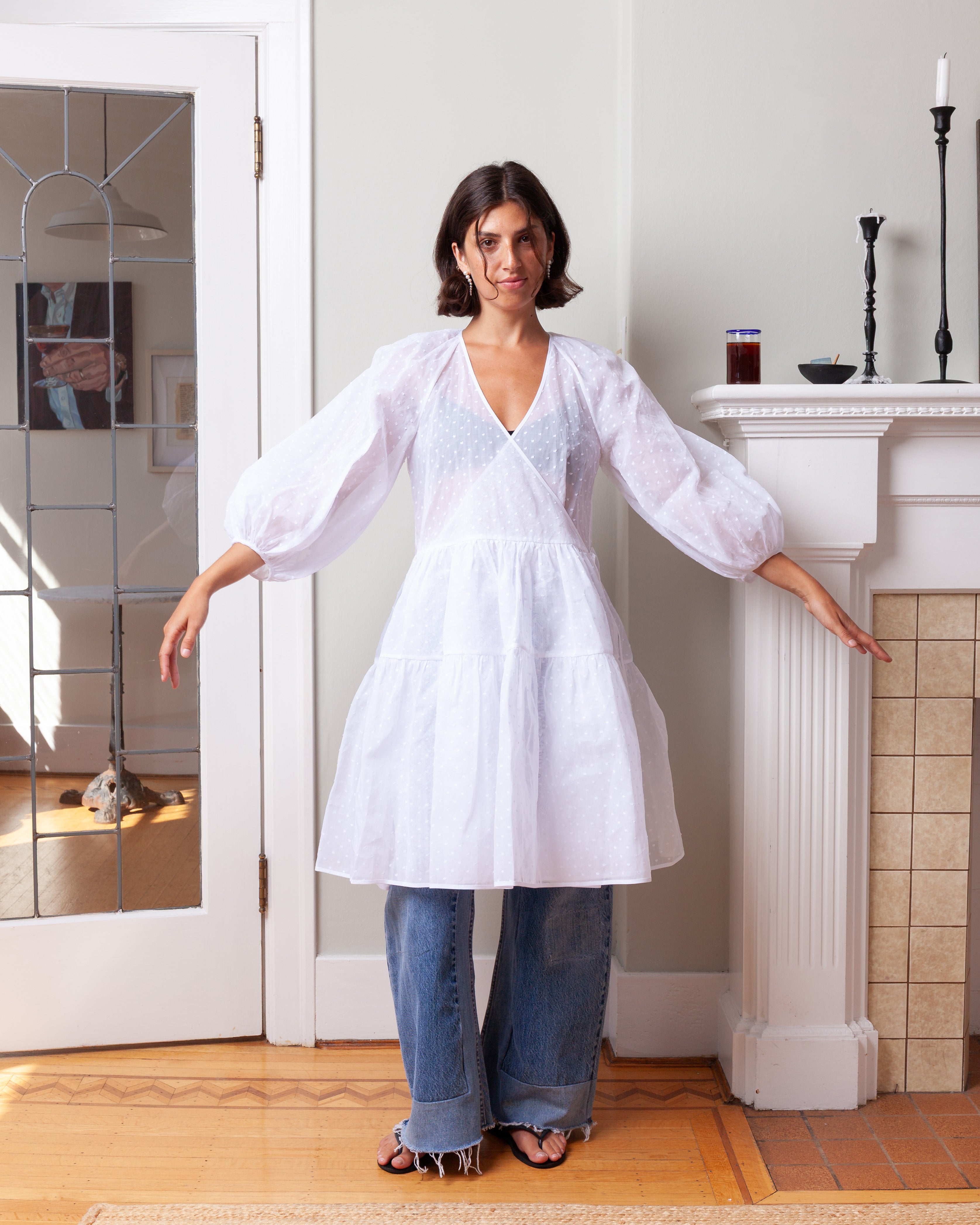 Cecilie Bahnsen-Mirabelle Dress - White-Dresses-Boboli-Vancouver-Canada