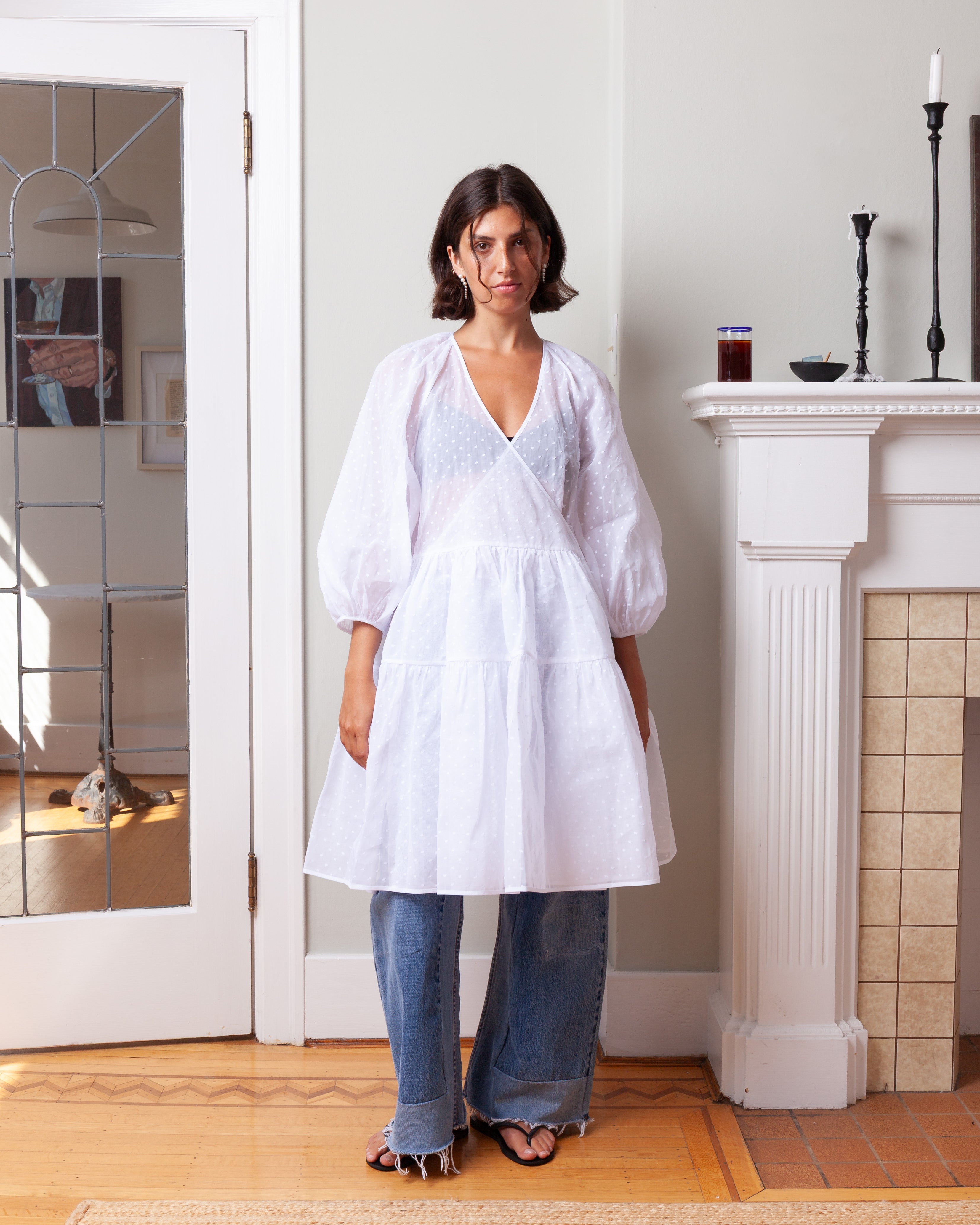 Cecilie Bahnsen-Mirabelle Dress - White-Dresses-Boboli-Vancouver-Canada