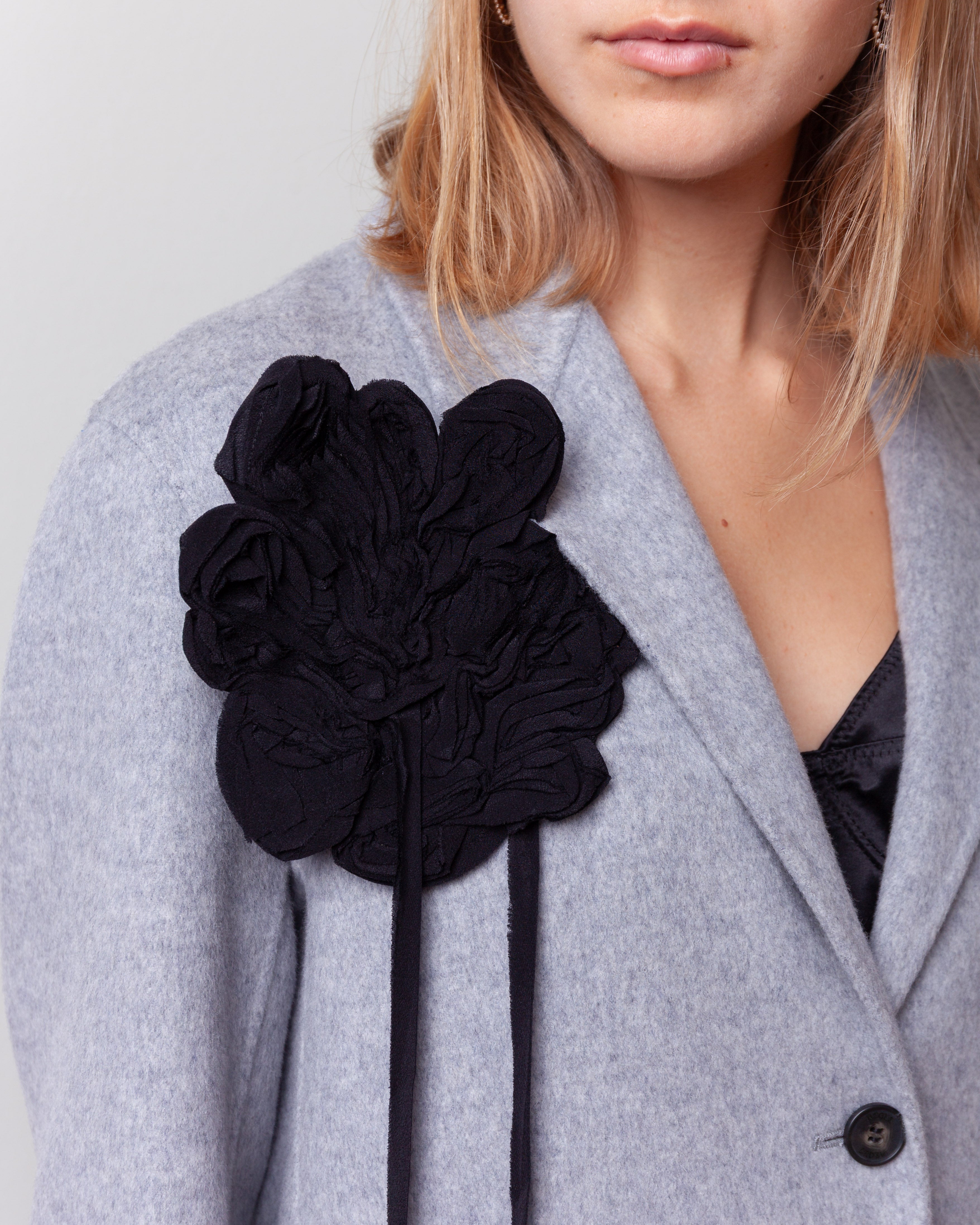 Tailored Coat - Grey Melange