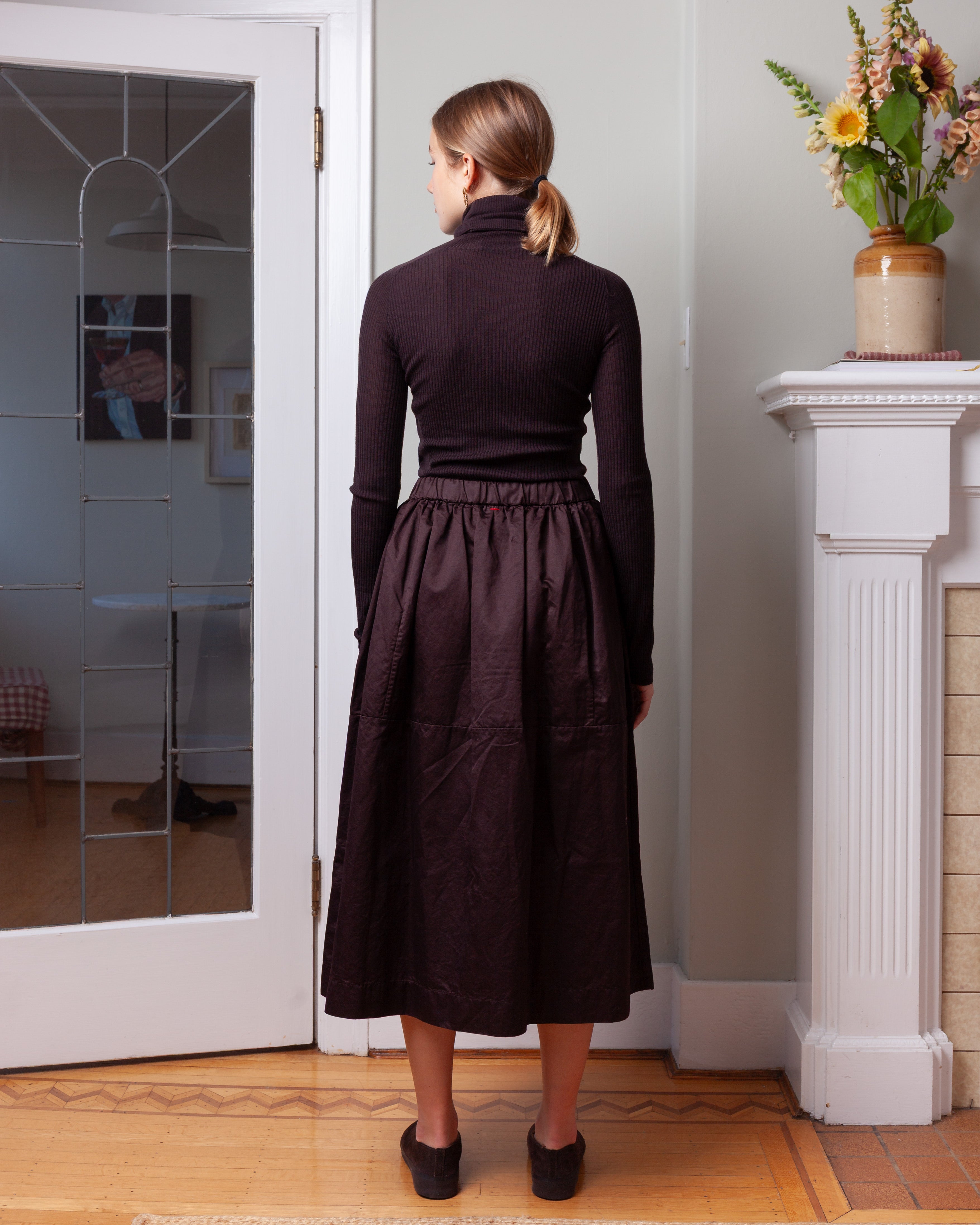 Puffy Skirt - L Satin - Bunga