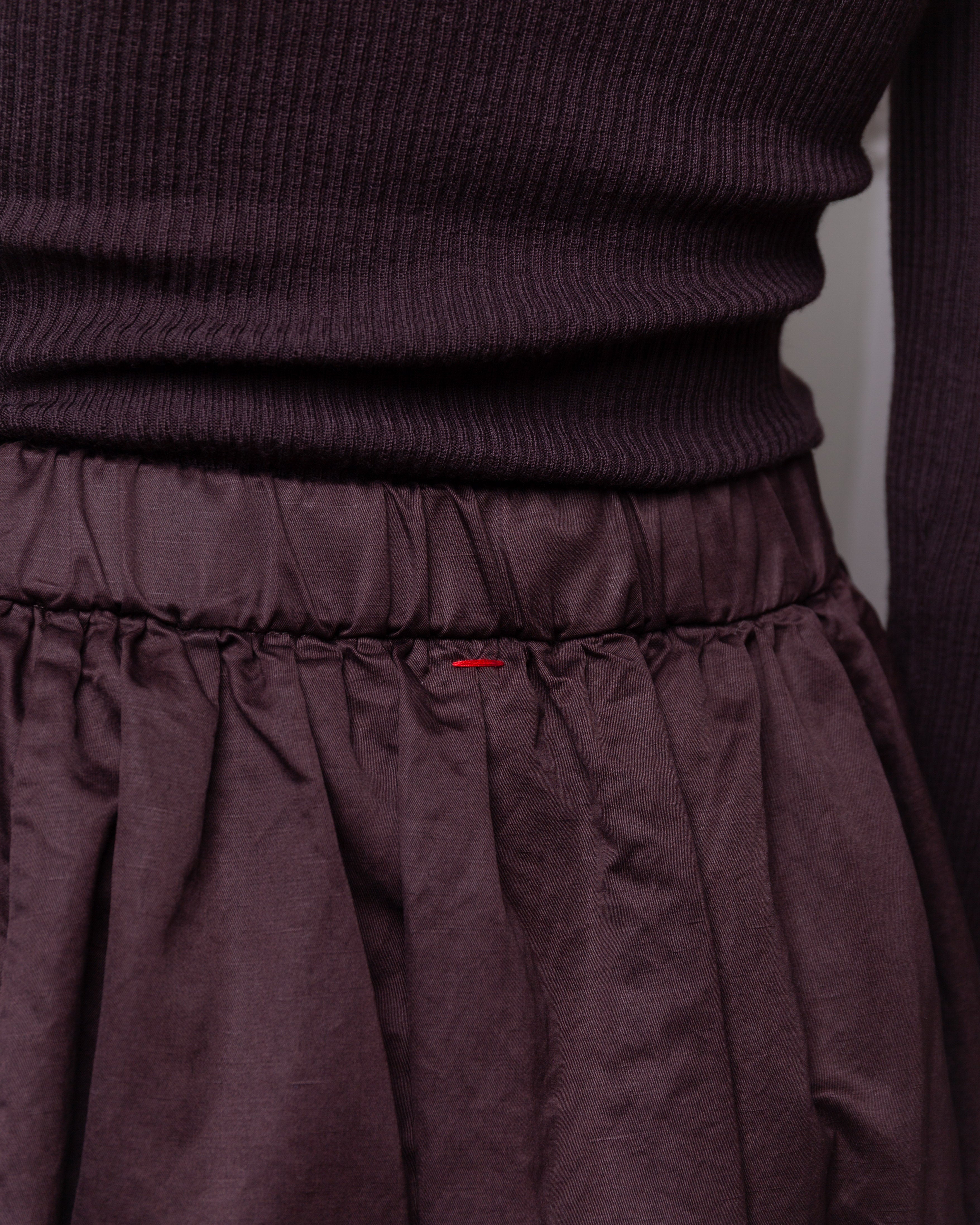 Puffy Skirt - L Satin - Bunga