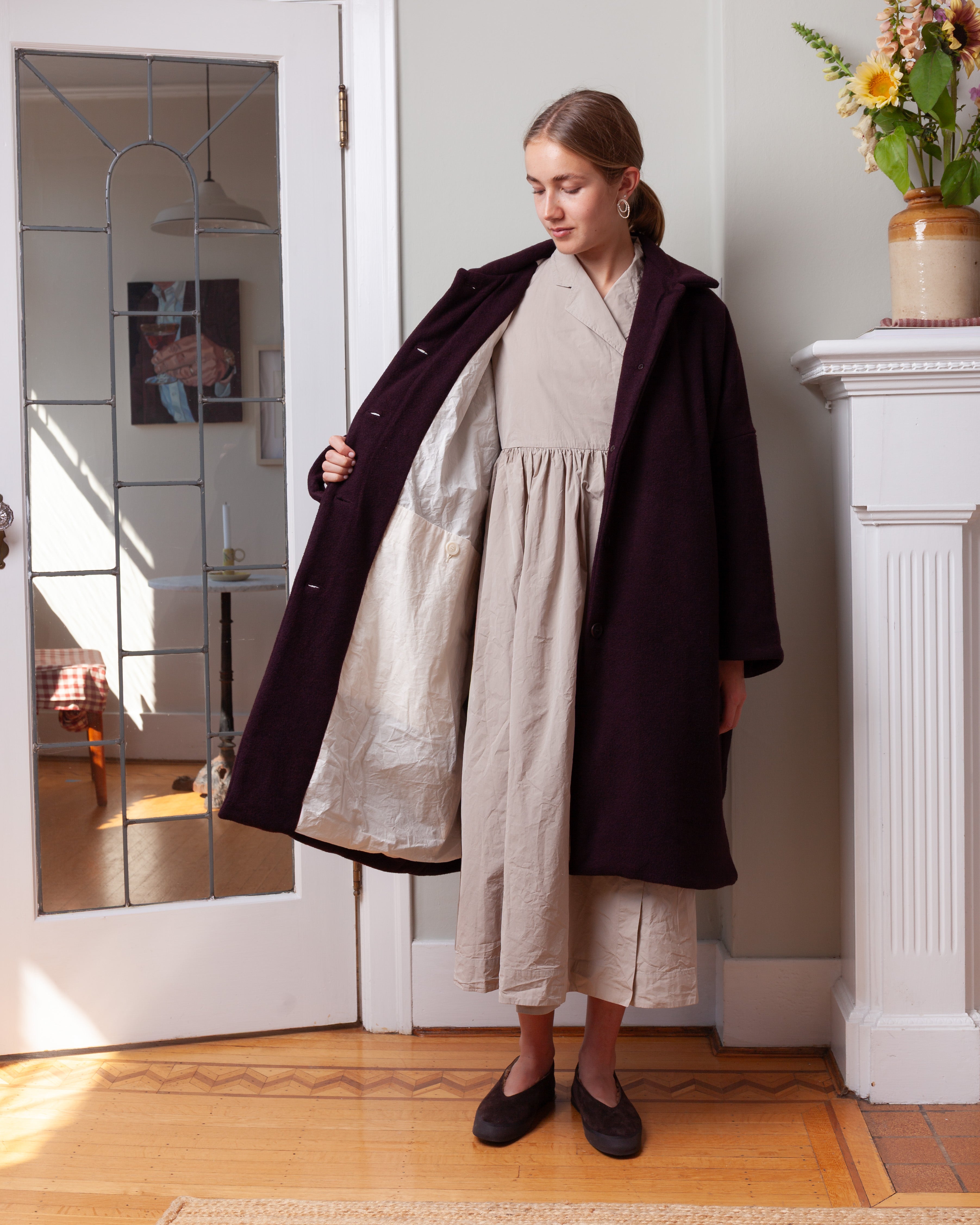 Big Blobby Coat - Kasper - Prune