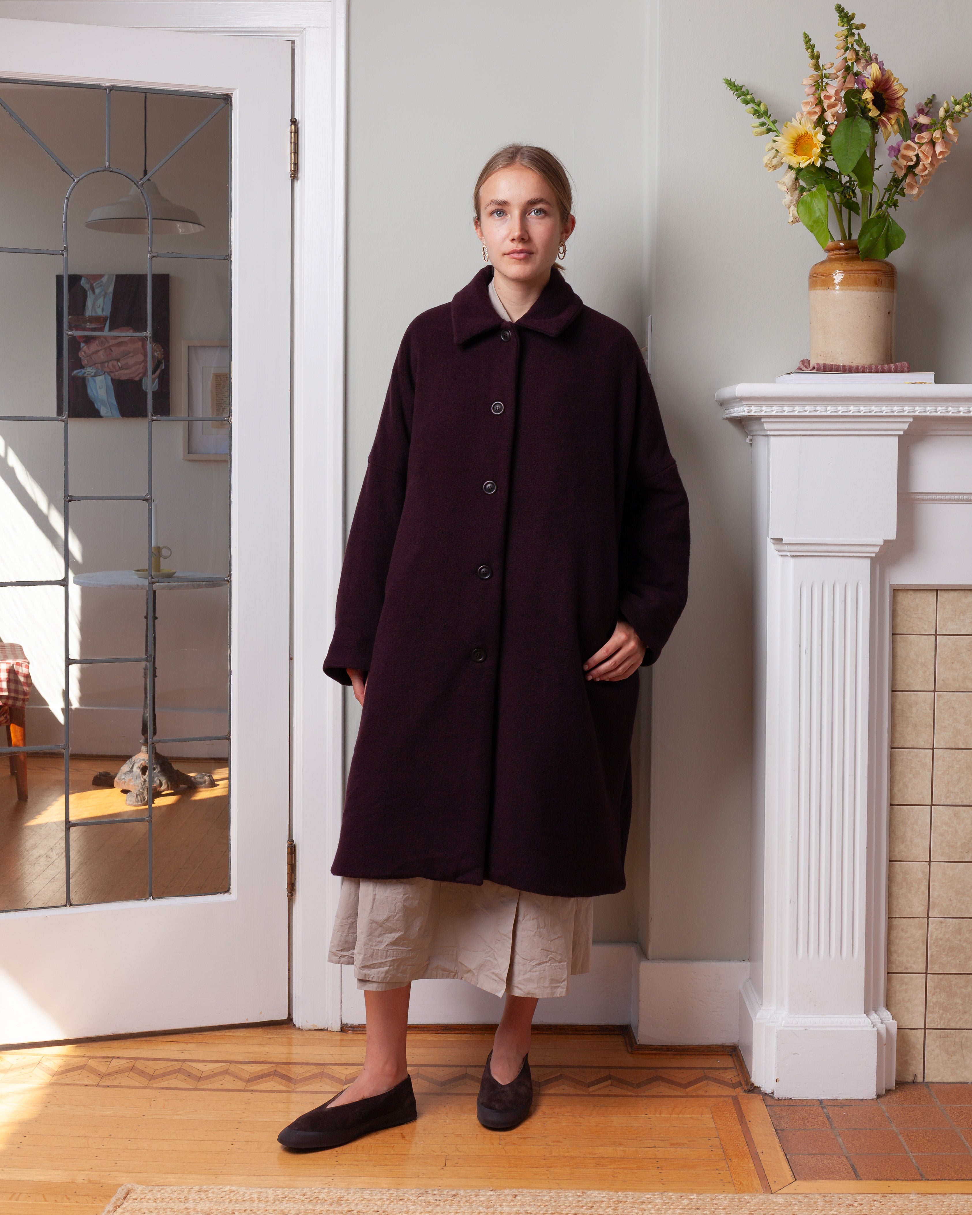 Big Blobby Coat - Kasper - Prune