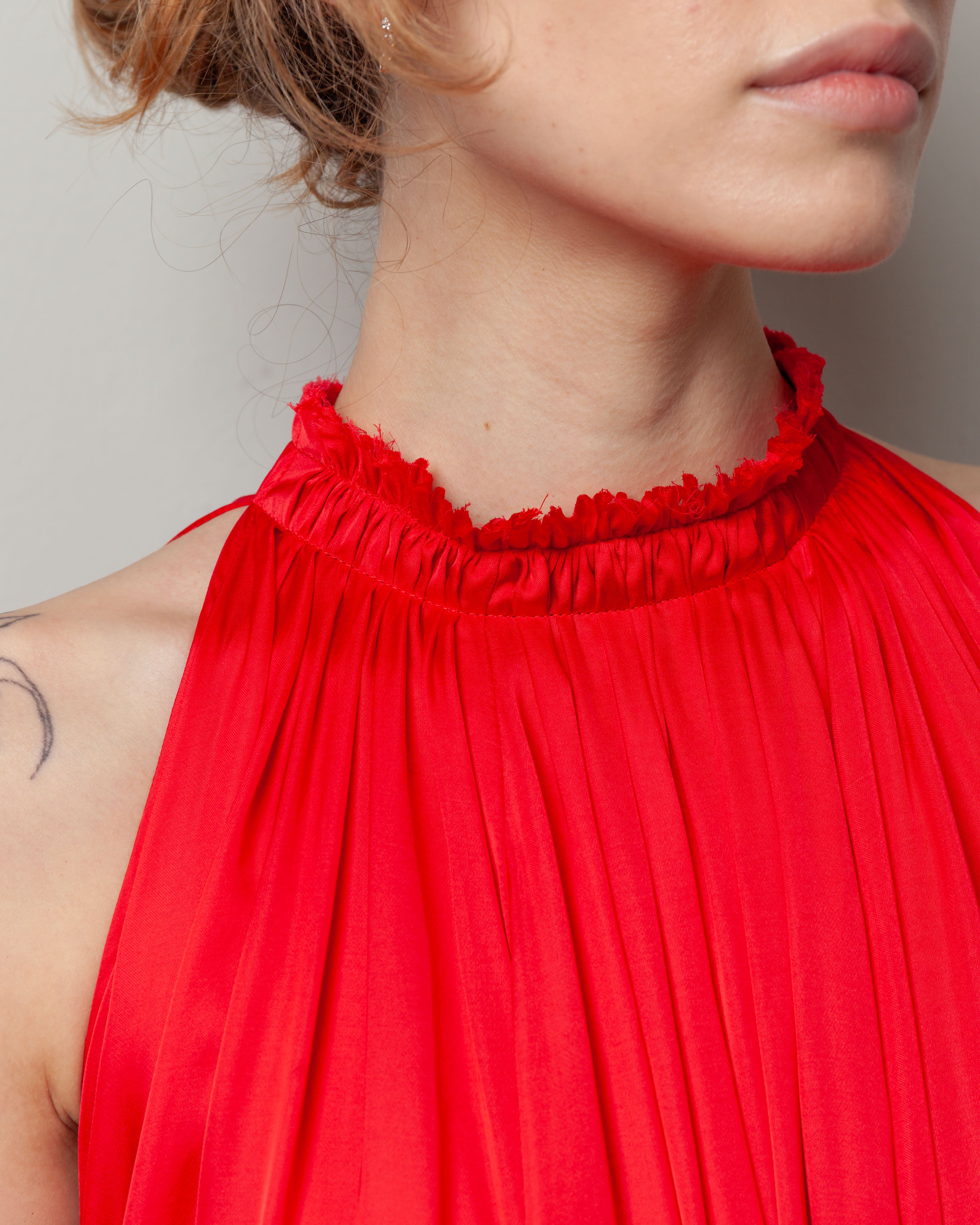Frida Sleeveless Long Dress - Red